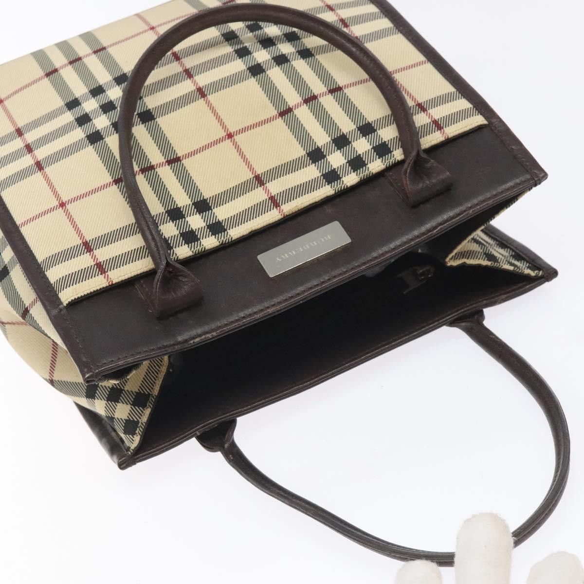 Burberry Burberry Nova Check Hand Bag Nylon Leather Beige Silver Size ONE SIZE - 6 Thumbnail