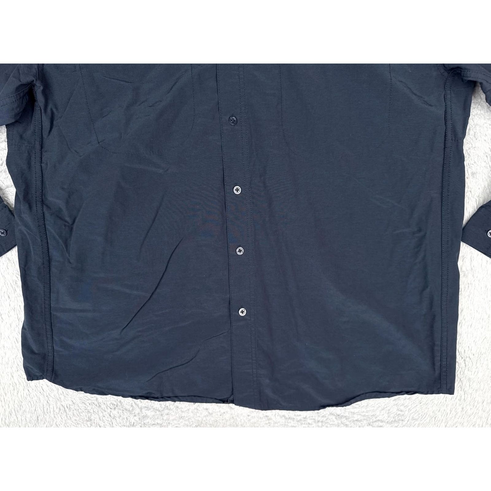 Vintage Shirt Mens XL Blue Long Sleeve Button Up Lightweight Pockets Outdoor Fishing Size US XL / EU 56 / 4 - 5 Thumbnail