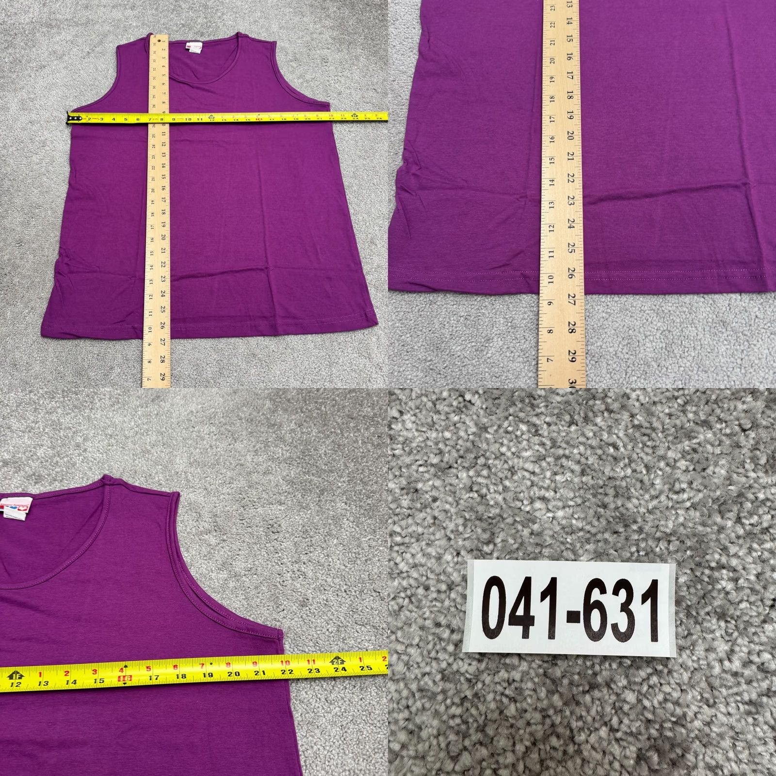 Vintage American Sweetheart Tank Top Womens L Purple Scoop Neck PolyCotton NWT Sleeveless Basic Casual Shirt Size L / US 10 / IT 46 - 8 Thumbnail