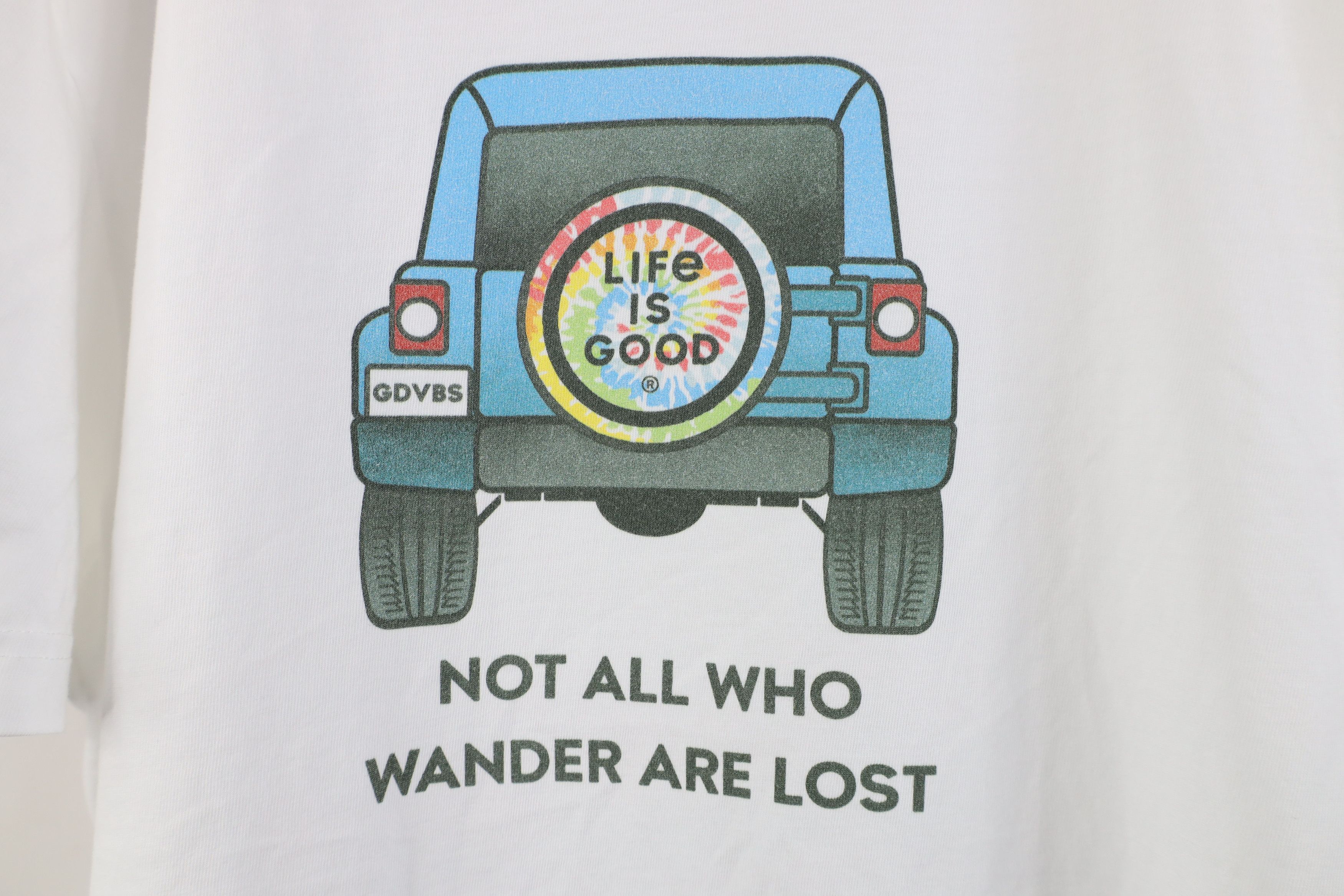 Life is Good Life is Good Jeep Not All Who Wander Are Lost T-Shirt White Size US XL / EU 56 / 4 - 4 Thumbnail