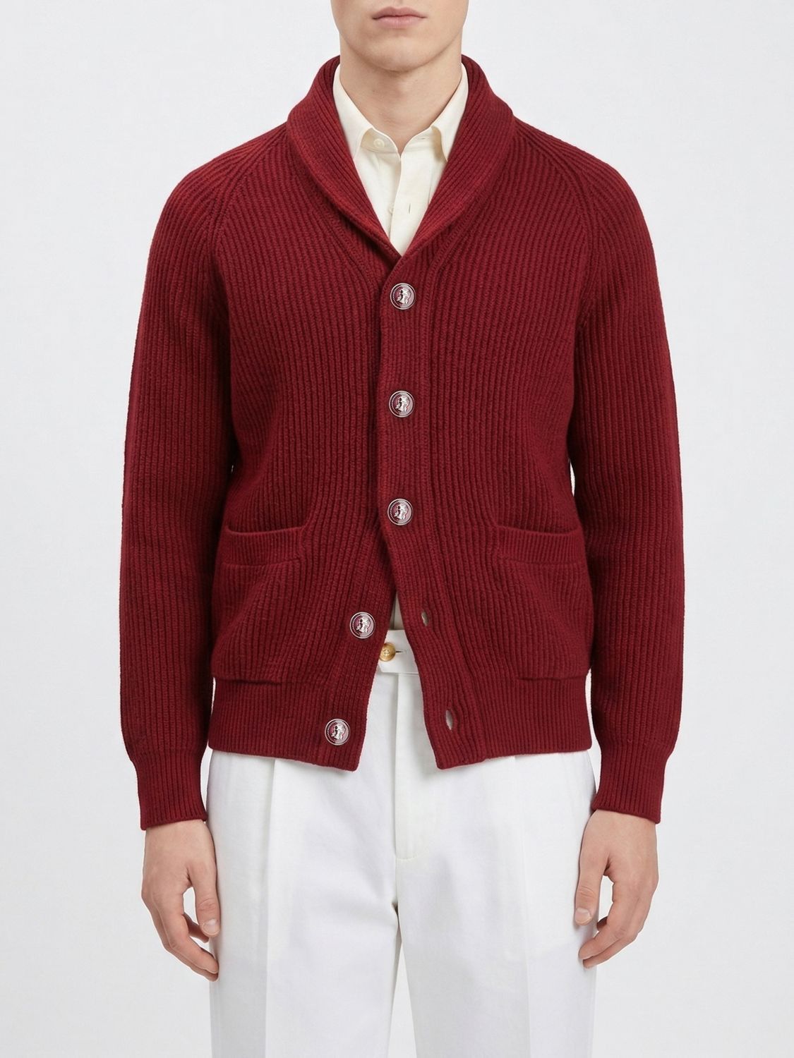 Brunello Cucinelli Brunello Cucinelli Sweater Men Cherry Size US M / EU 48-50 / 2 - 1 Thumbnail