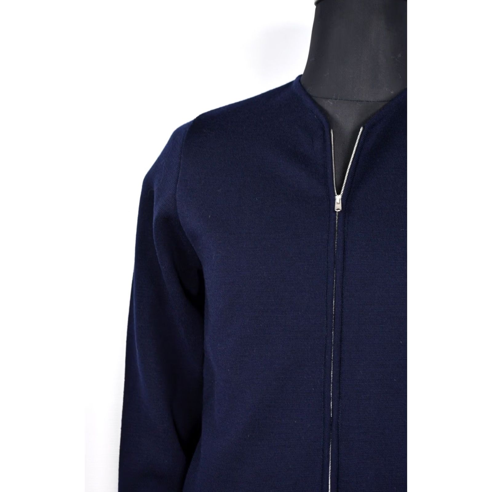 Norse Projects Norse Projects Falki Zip Merino Wool Knit Navy M Cardigan Sweater Mens XS? Wait. Size US M / EU 48-50 / 2 - 5 Thumbnail