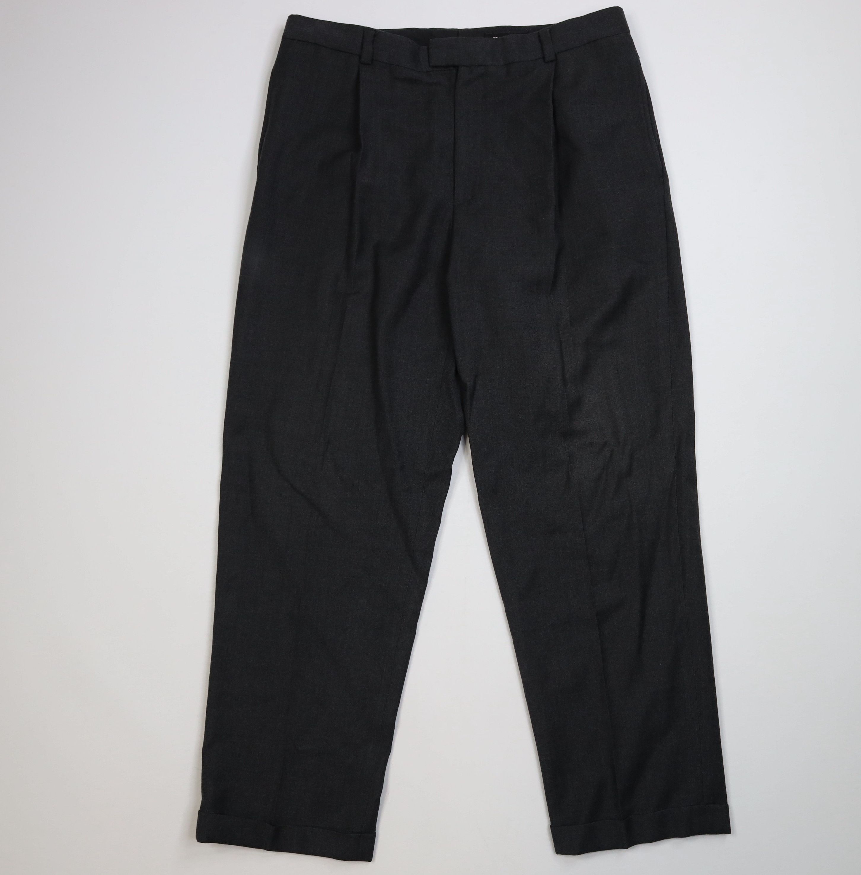Eddie Bauer Vintage 90s Eddie Bauer Wool Knit Cuffed Chino Pants Gray Size US 36 / EU 52 - 1 Thumbnail