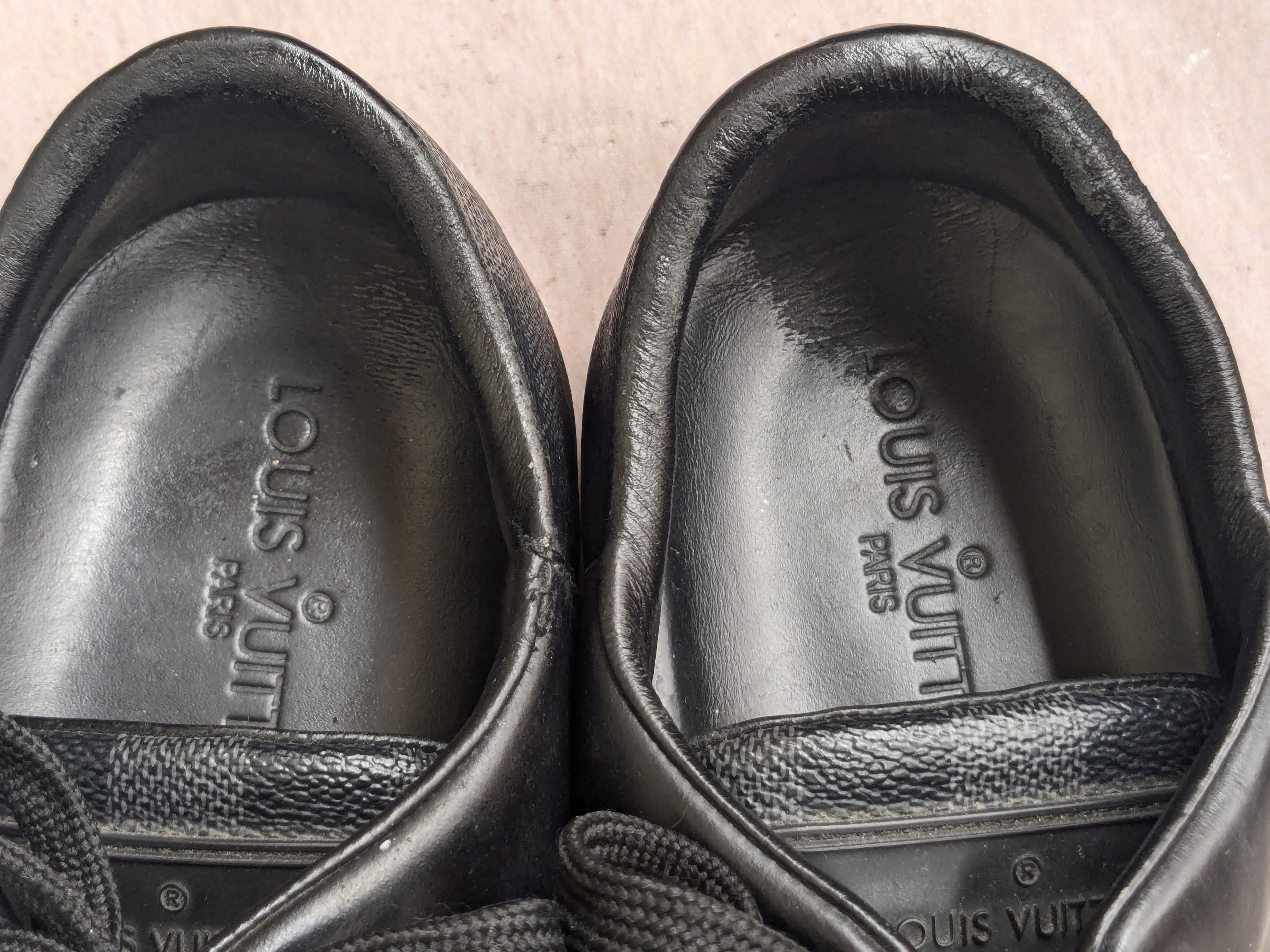 Louis Vuitton Louis Vuitton Damier Monogram Sneakers Black 10 Leather Low Size US 10 / EU 43 - 5 Thumbnail