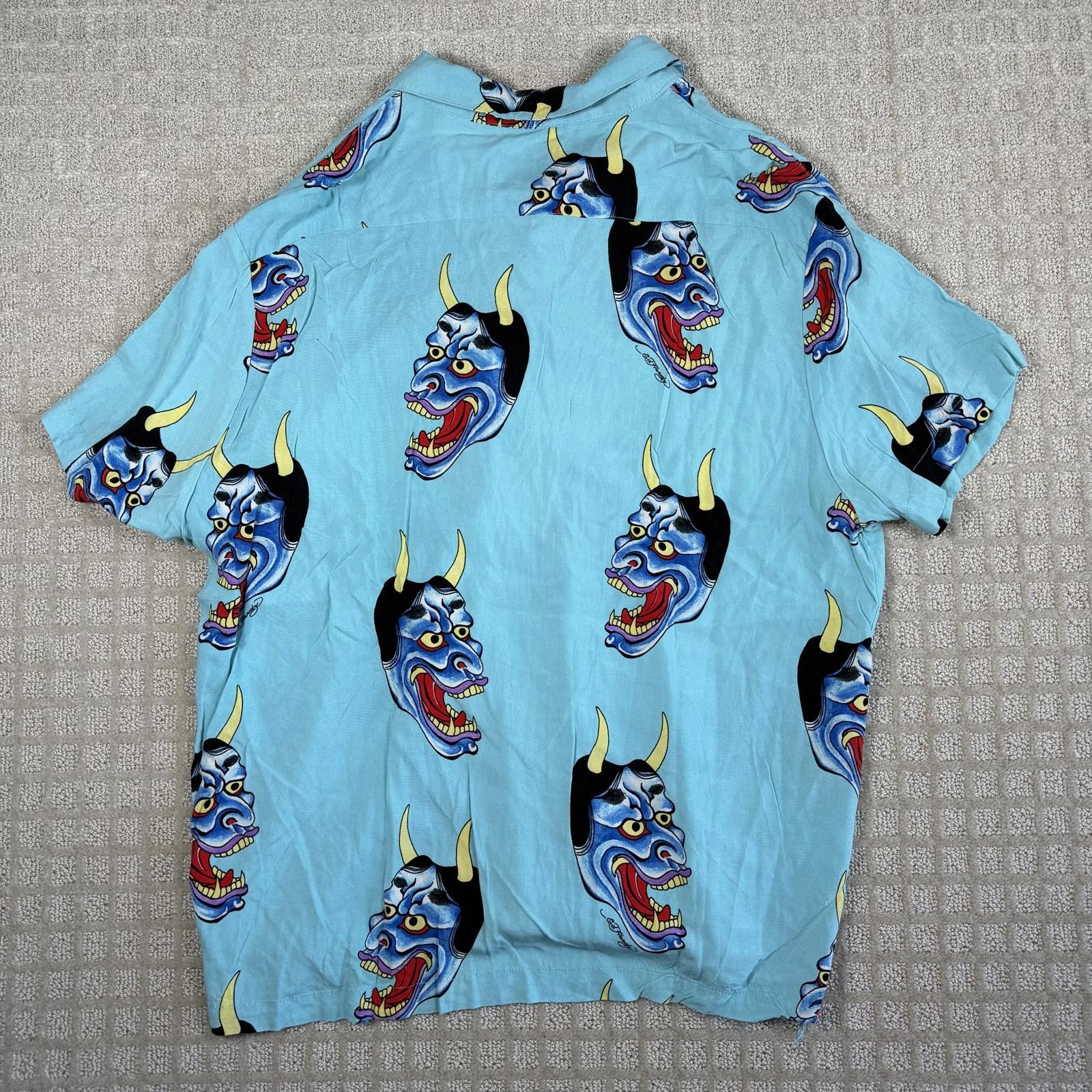 Ed Hardy Ed Hardy Demon All Over Print Shirt XL Y2K Size US XL / EU 56 / 4 - 6 Thumbnail