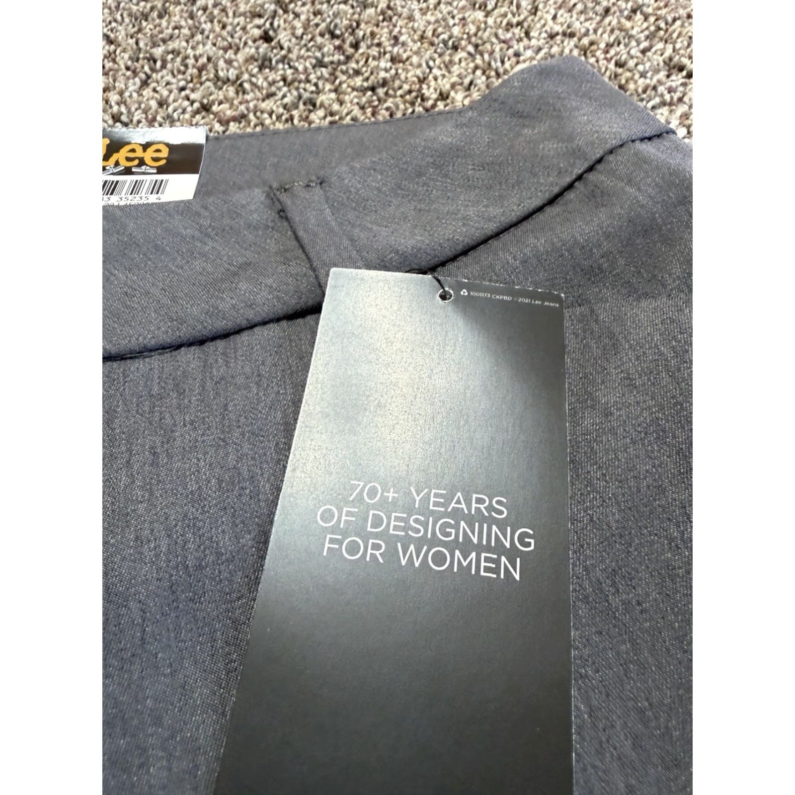 Lee Lee Pants Women Size 18 Gray Mid Rise Straight Leg NEW TAGS Size 40" / US 18 - 3 Thumbnail
