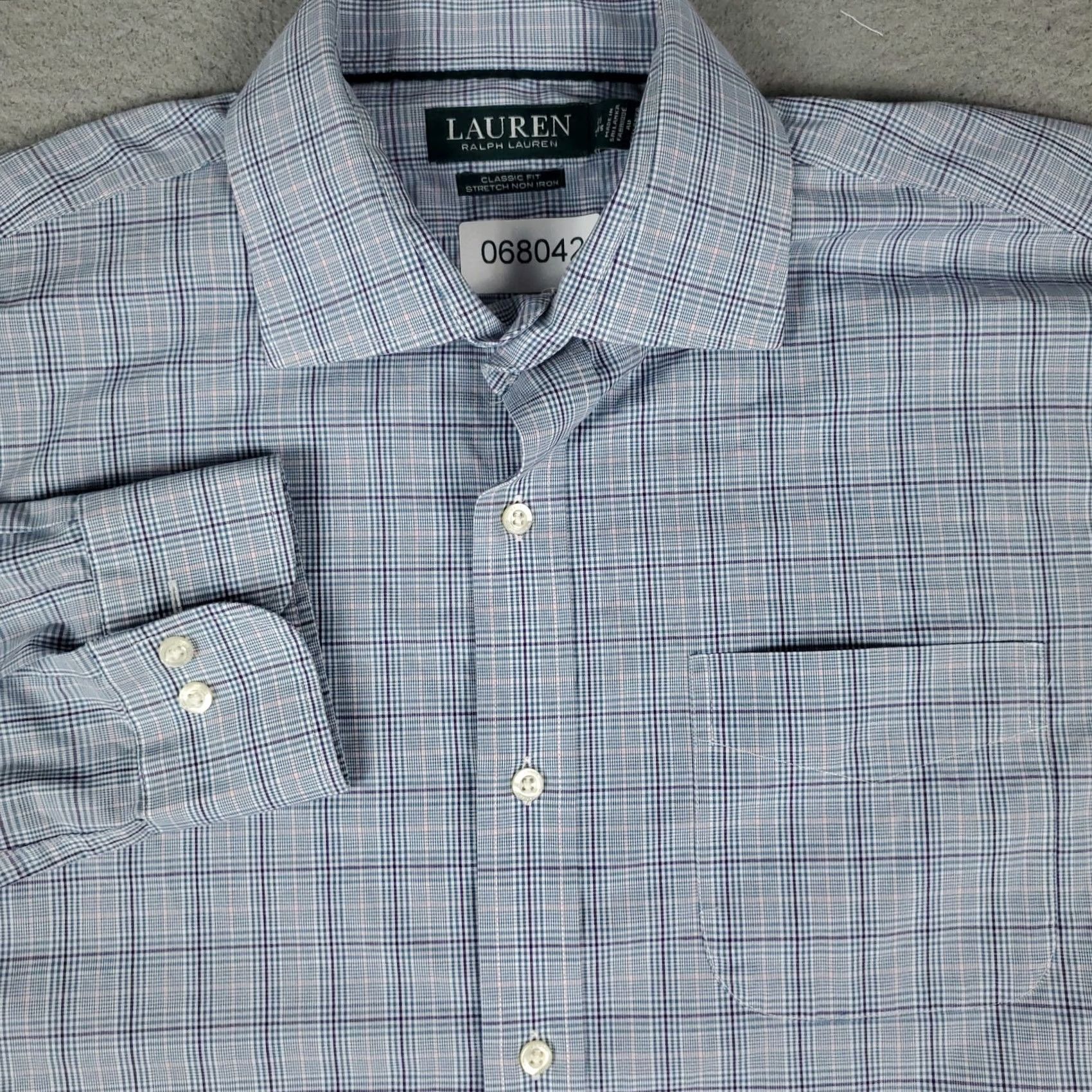Ralph Lauren Ralph Lauren Shirt Mens 16.5 Blue Plaid Dress Button Up Long Sleeve Size 46R - 2 Thumbnail