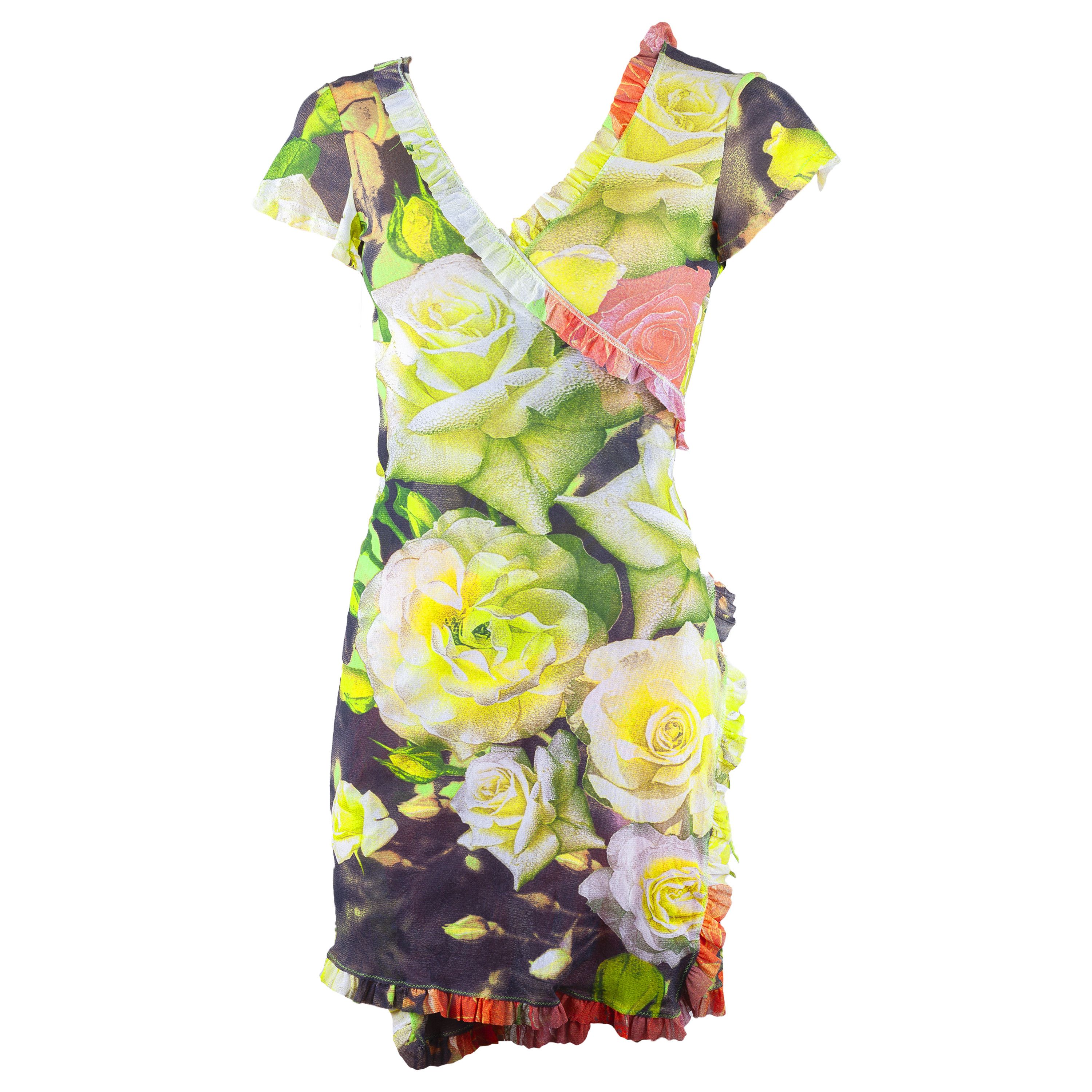 Roberto Cavalli Roberto Cavalli Vintage Floral Wrapped Around Dress (M) Size M / US 6-8 / IT 42-44 - 1 Thumbnail