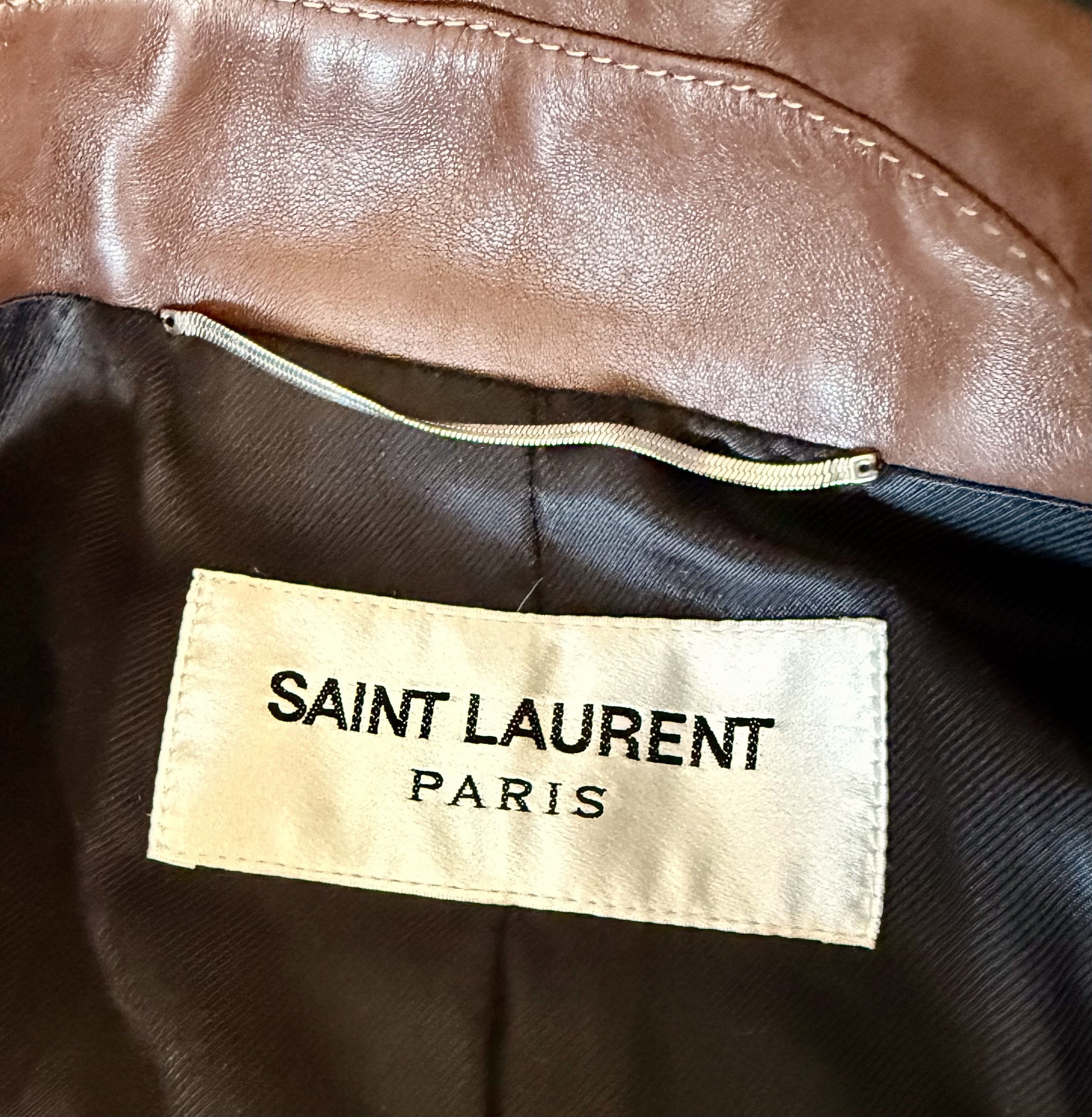 Saint Laurent Paris Saint Laurent Spring/Summer 2023 Runway Lamb Leather Coat Size US XS / EU 42 / 0 - 4 Thumbnail