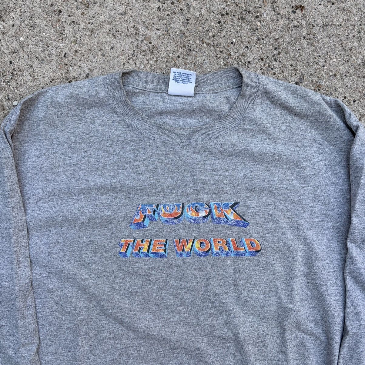 Supreme Supreme 2014 FTW Fuck The World Long Sleeve Grey Medium Size US M / EU 48-50 / 2 - 1 Thumbnail