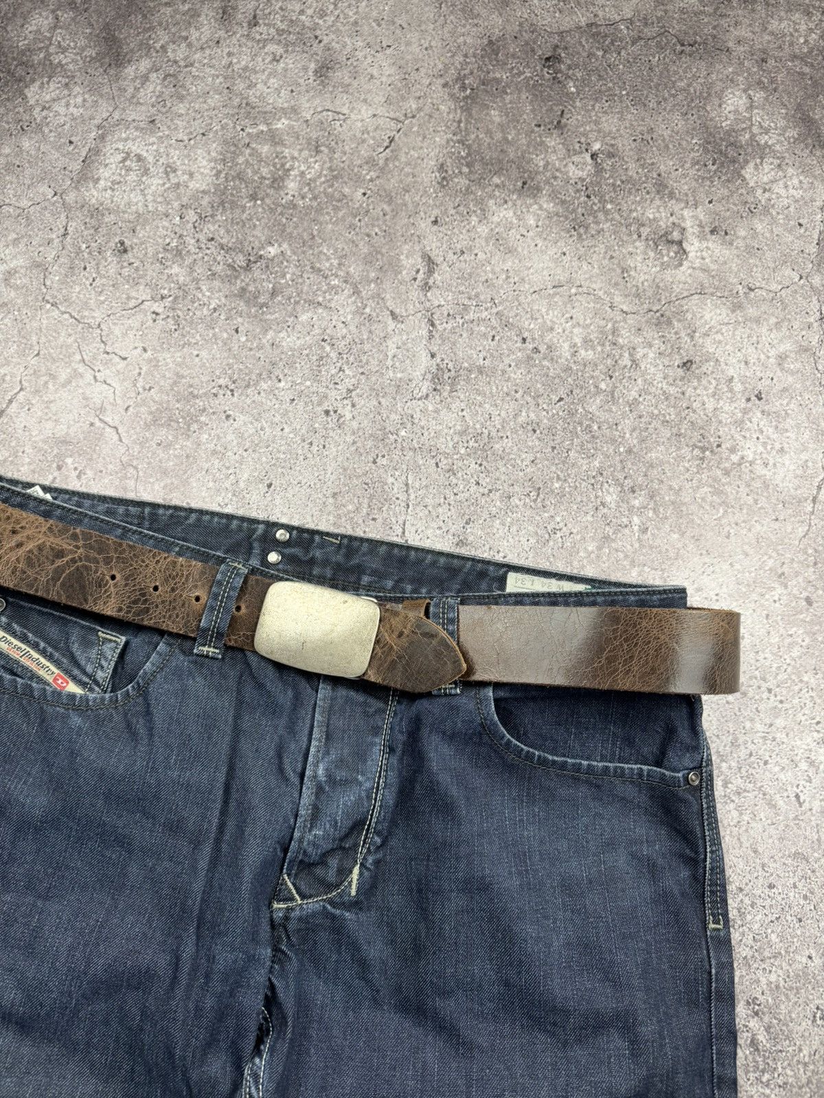 Japanese Brand 00’s NUMBER NINE STYLE METAL LEATHER RARE Y2K BELT VINTAGE Size ONE SIZE - 3 Thumbnail