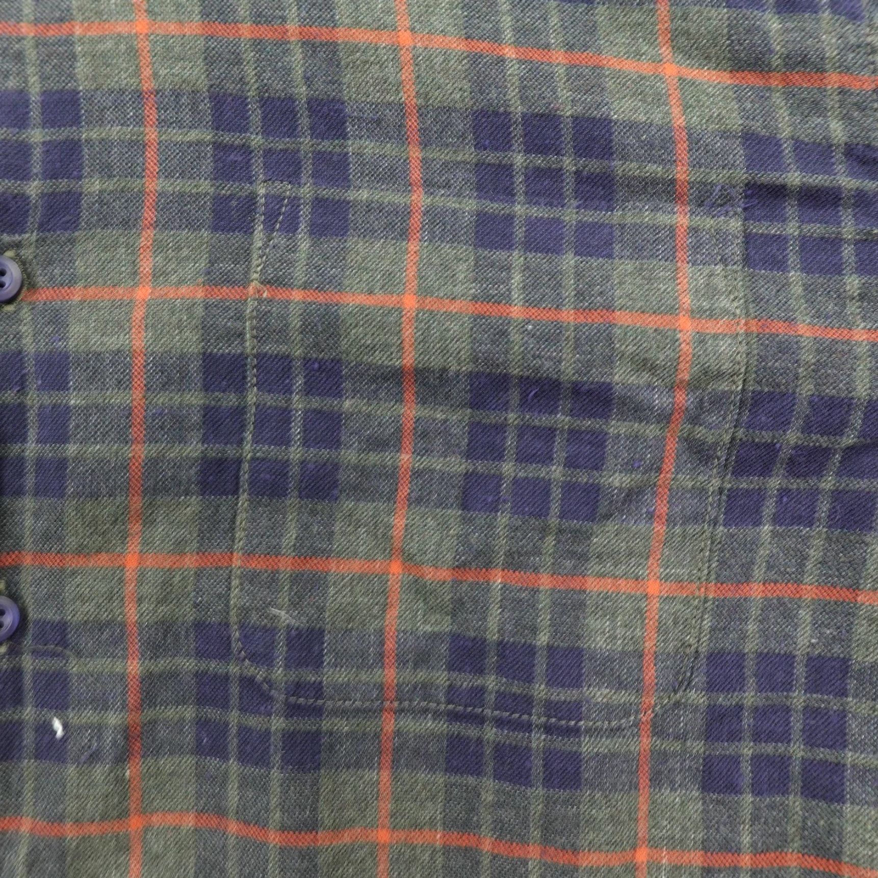 johnnie-O Johnnie O Shirt Mens Medium Blue Green Plaid Flannel Button-Up Casual Hangin Out, Pocket, Cotton, Long Sleeve, Button, Everyday Wear Size US M / EU 48-50 / 2 - 4 Thumbnail
