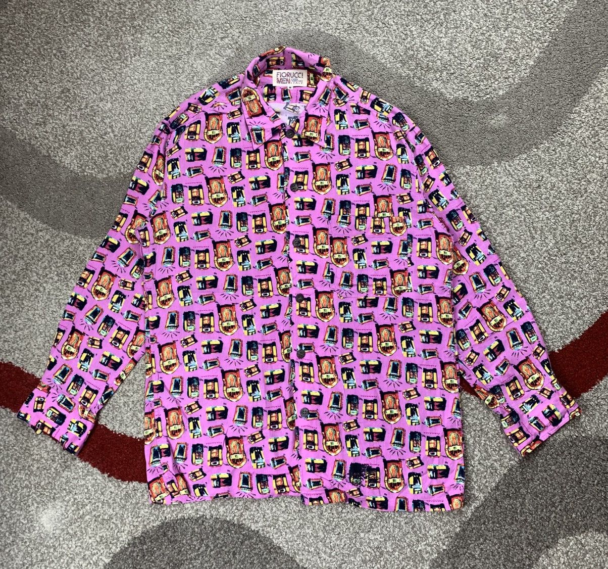 Vintage FIORUCCI Vintage Long Sleeve Shirt Button Up Size US M / EU 48-50 / 2 - 1 Thumbnail