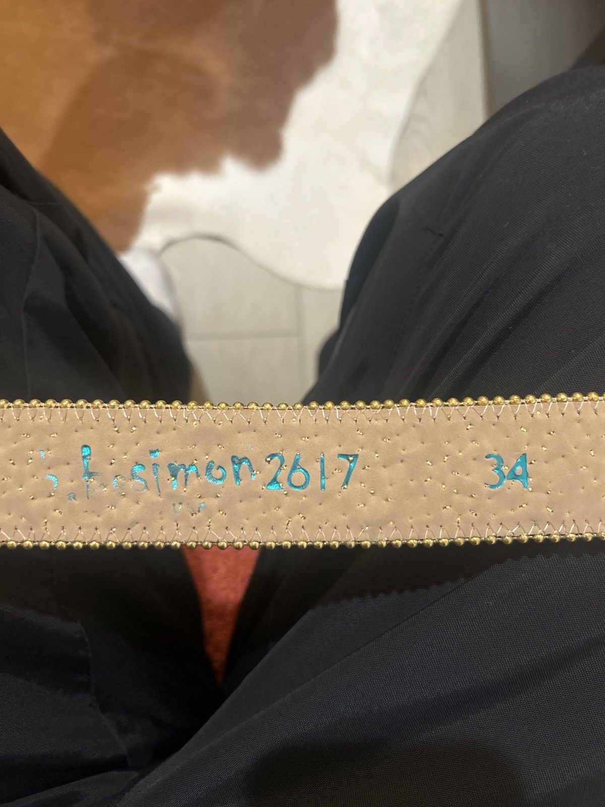 B.B. Simon × Swarovski BB Simons Lavasan AB Gold Belt Size 34 - 2 Thumbnail