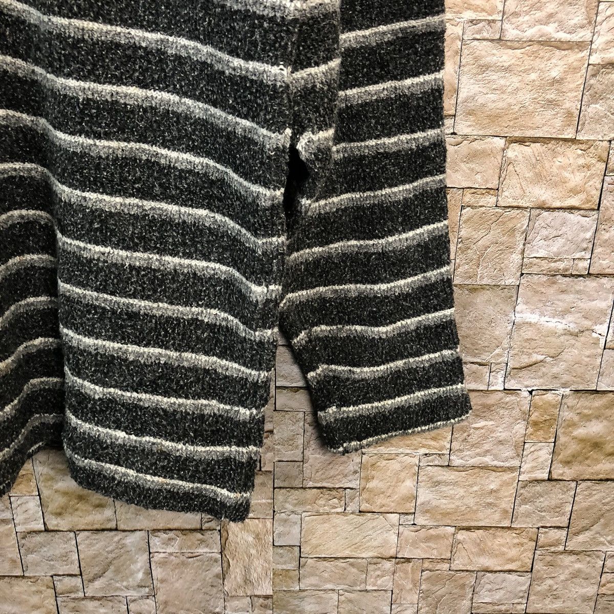 Homespun Knitwear × Japanese Brand × OVER THE STRiPES Picaro Dark Blue Stripe vintage Knitwear #A917 Size L / US 10 / IT 46 - 8 Thumbnail