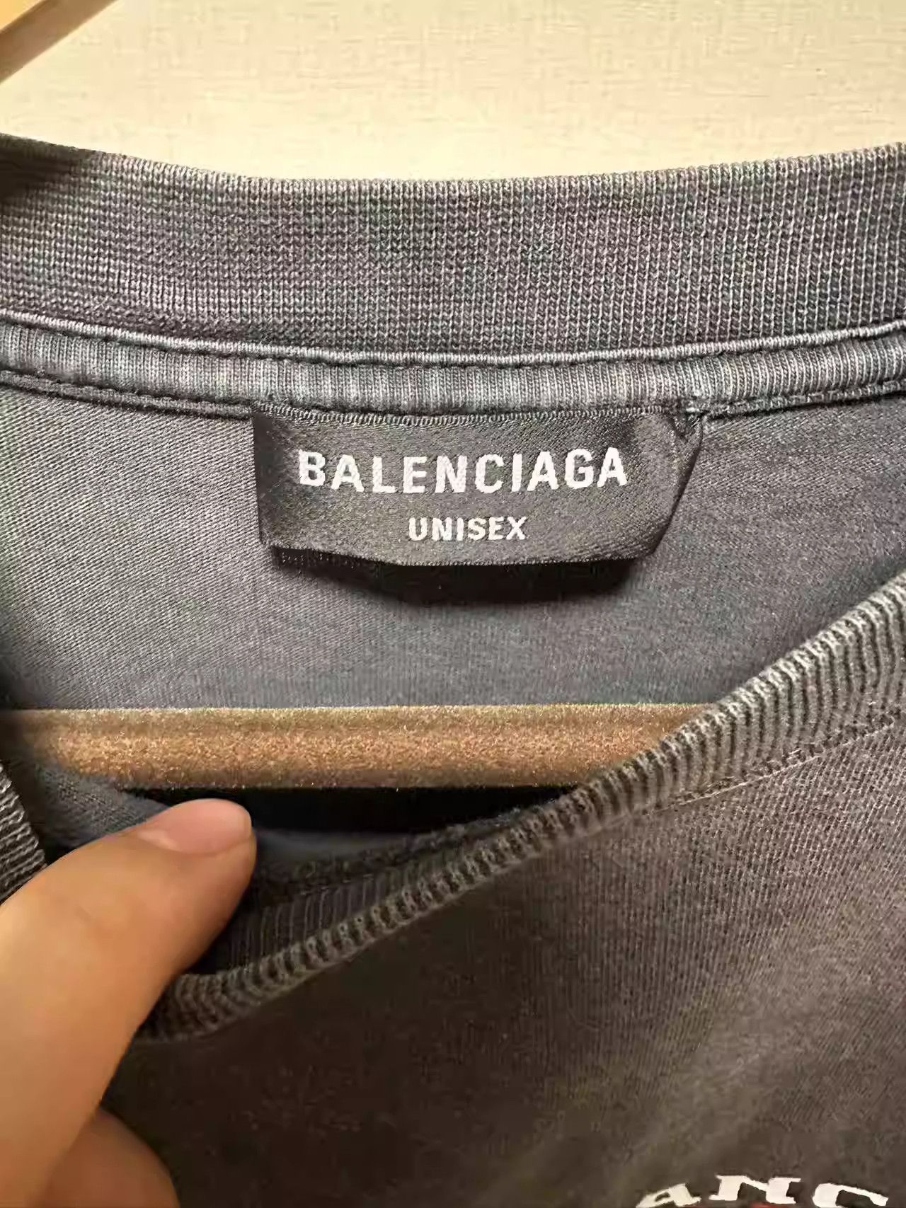 Balenciaga Balenciaga Washed Black Letter Embroidery Short Sleeve Size US S / EU 44-46 / 1 - 3 Thumbnail