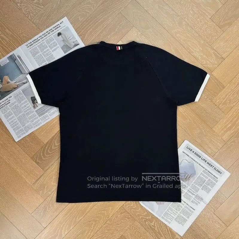 Thom Browne Thom Browne Navy Wool Men's T-Shirt . Size US S / EU 44-46 / 1 - 2 Thumbnail