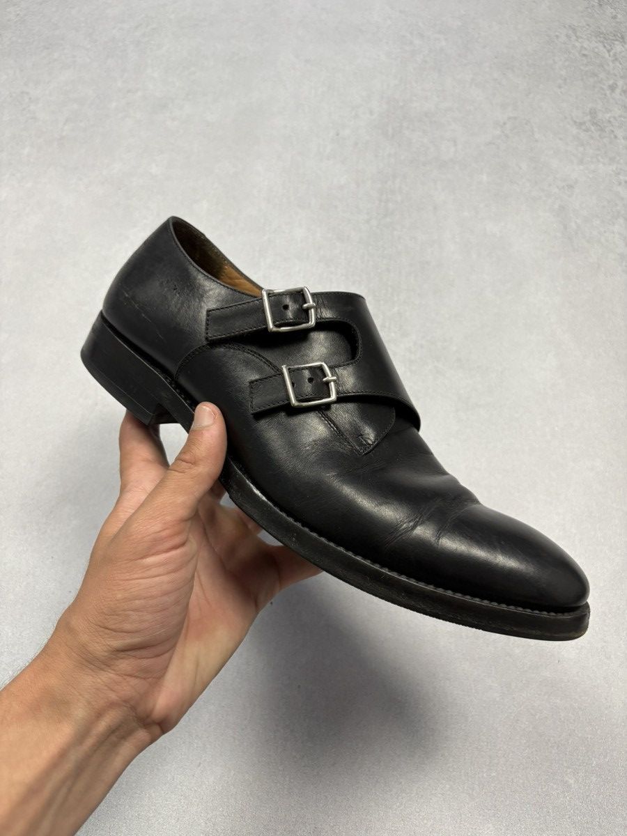 Franceschetti Franceschetti Black Leather Double Monk Strap Shoes Size US 8 / EU 41 - 9 Thumbnail