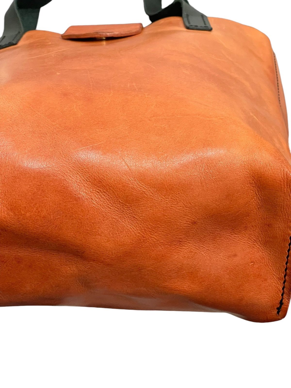 Leather Full Leather Unknown Handmade Japan Tote Shoulder Bag 4🟩 Size ONE SIZE - 7 Thumbnail