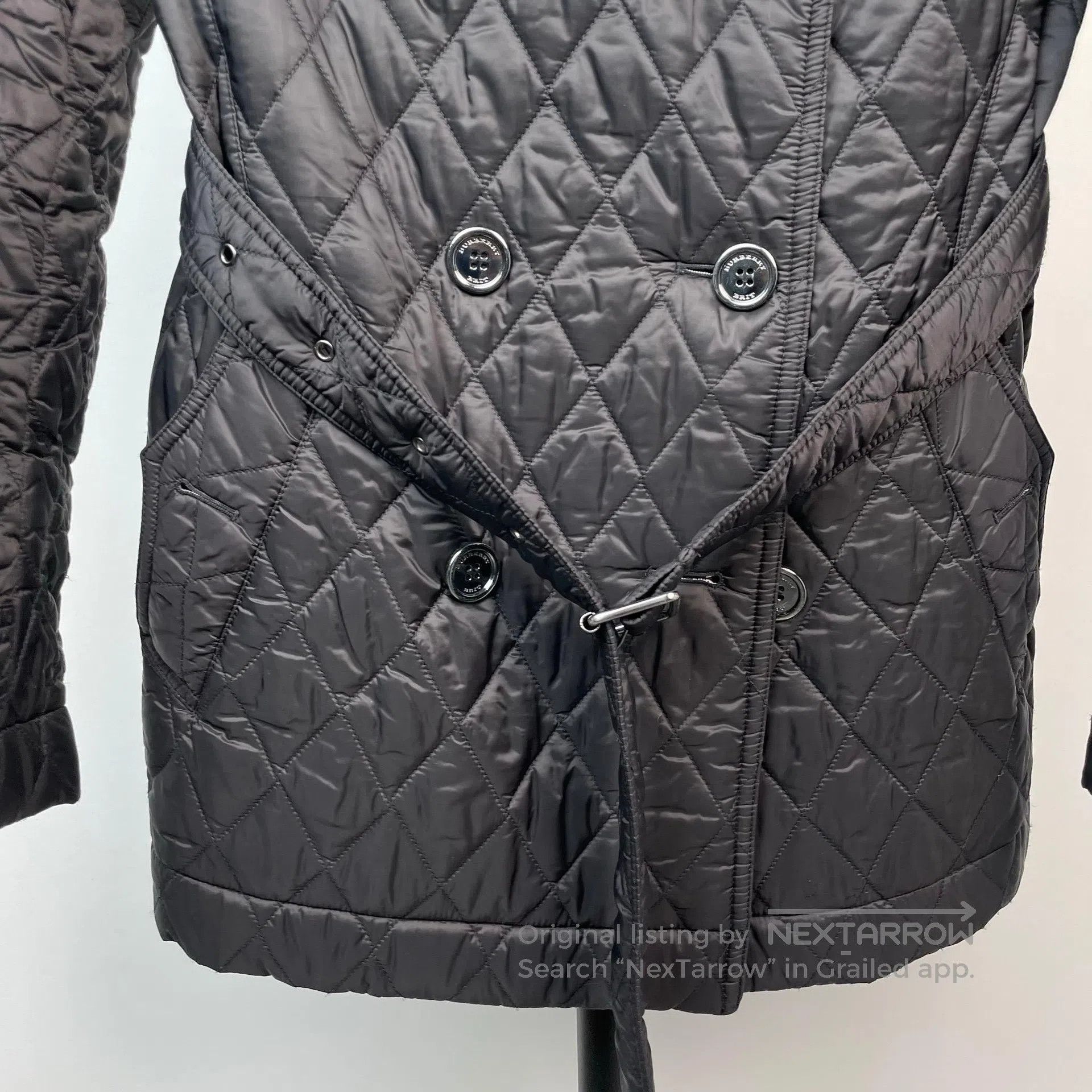 Burberry Burberry Black Diamond Quilted Cotton Coat with Double Bre Size XS / US 0-2 / IT 36-38 - 3 Thumbnail