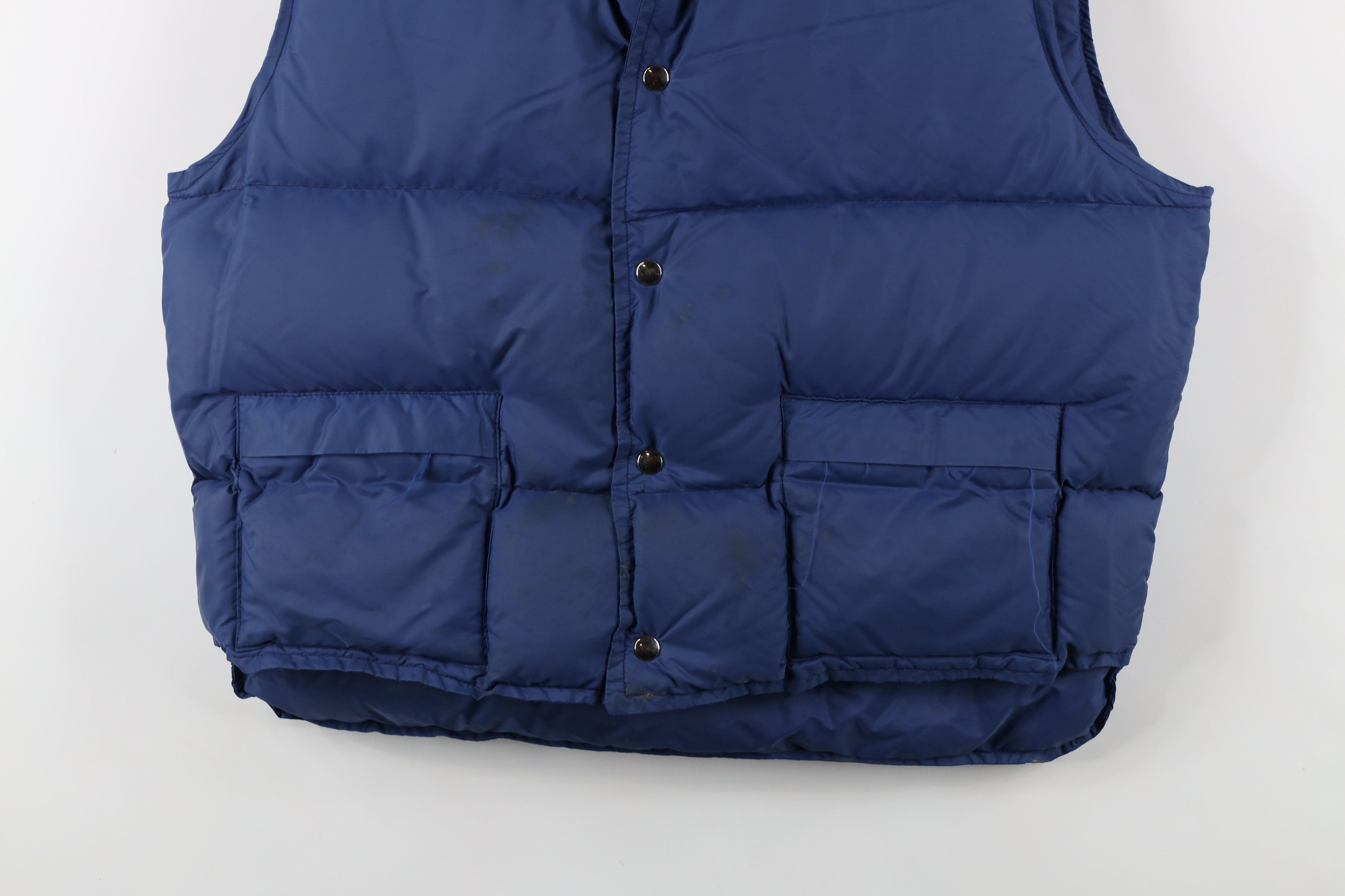 Vintage Vintage 70s Streetwear Duck Down Puffer Vest Jacket Blue Size US XL / EU 56 / 4 - 3 Thumbnail
