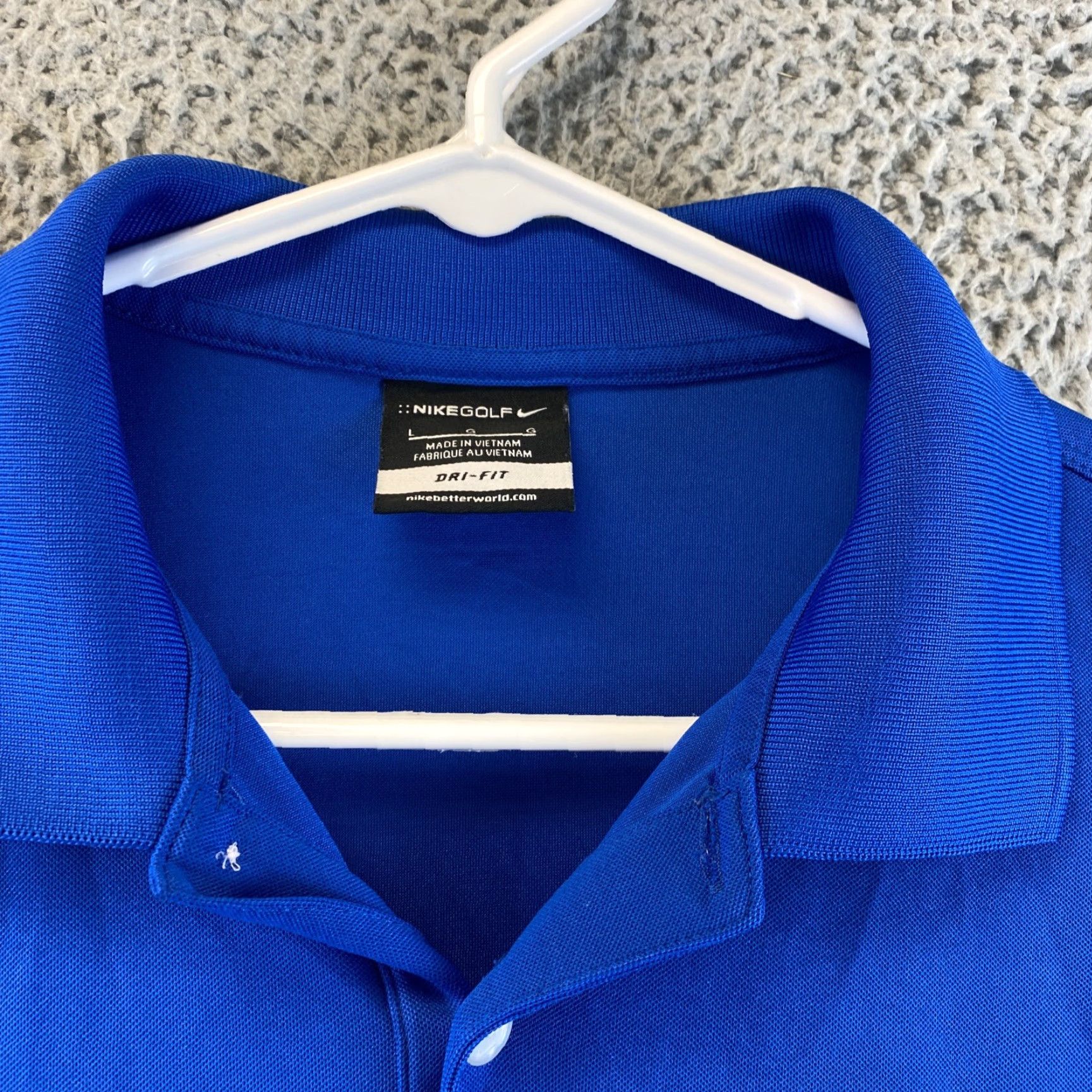 Nike Nike Dri-Fit Polo Shirt Nike Golf Men L Short Sleeve Performance Blue Logo Polo Shirt Mens Regular Size L Size US L / EU 52-54 / 3 - 7 Thumbnail