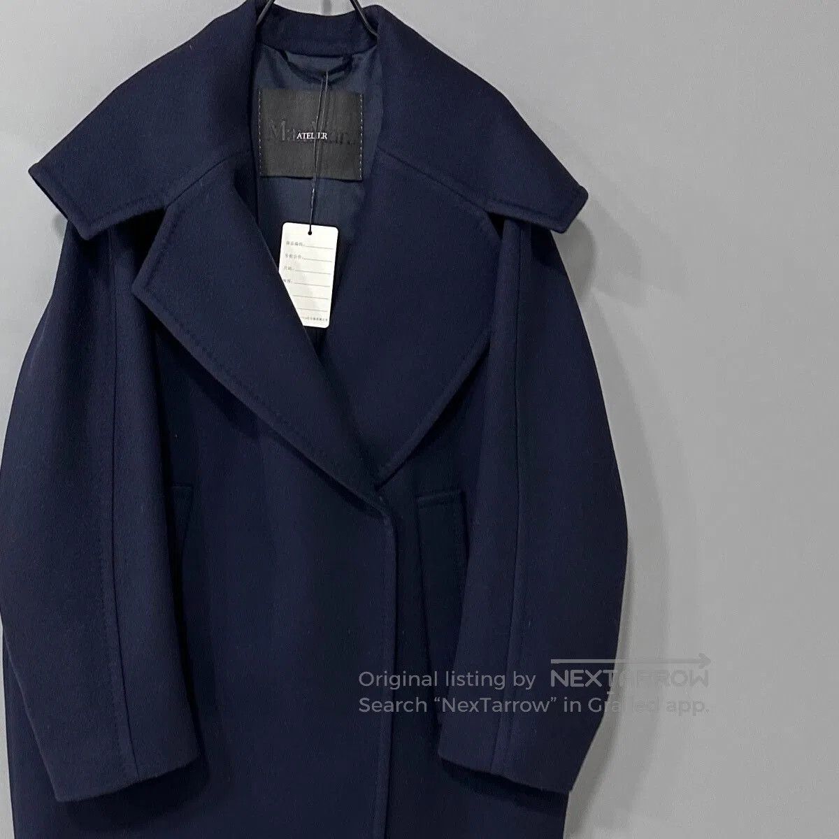 Max Mara MaxMara Navy Hooded Coat Size 38. Size S / US 4 / IT 40 - 2 Thumbnail