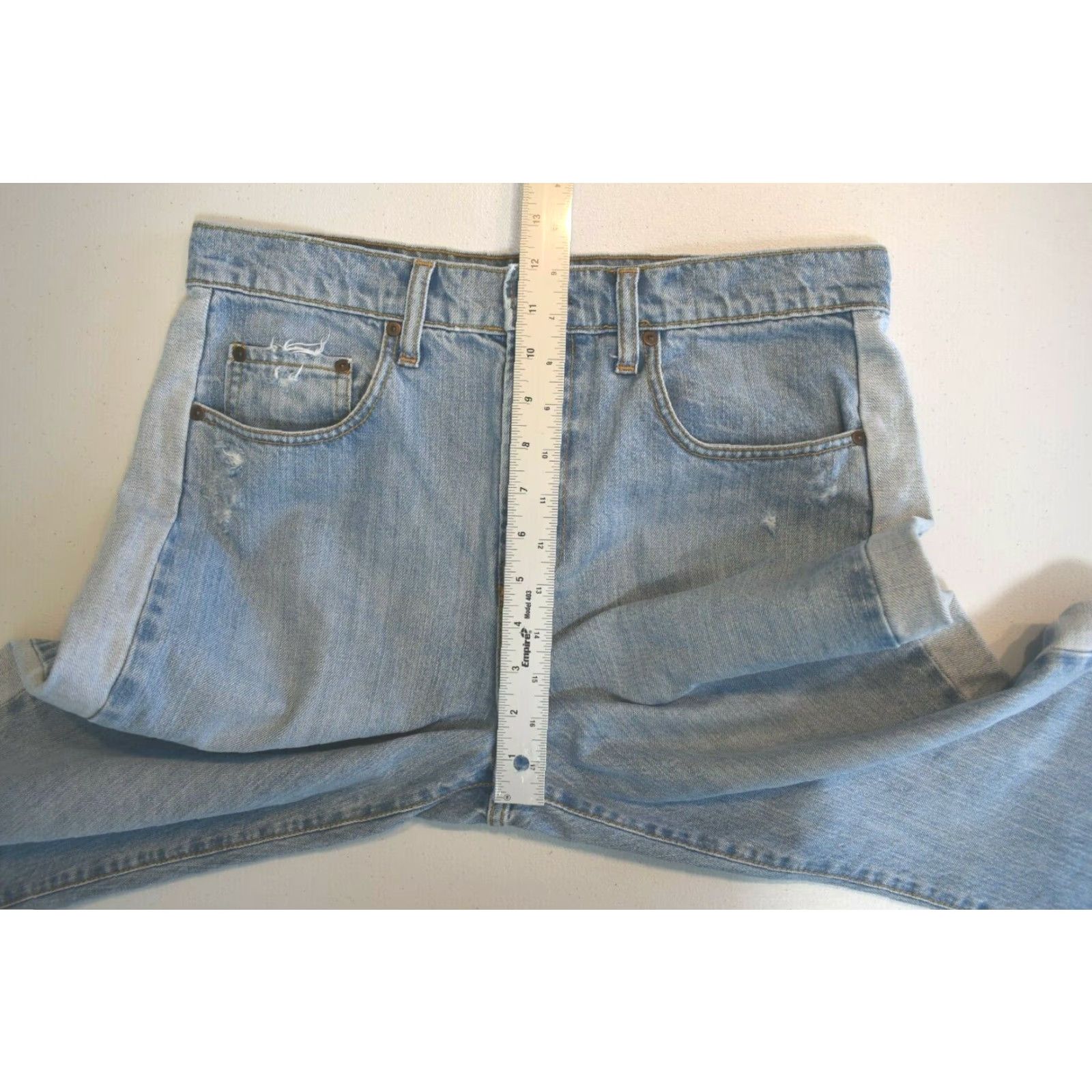 Nobody Denim Nobody Denim Jeans Two Toned Distressed High Rise 32x26 Blue Denim Straight Womens Keyboard: 32x26? Size 24" / US 00 / IT 34 - 7 Thumbnail