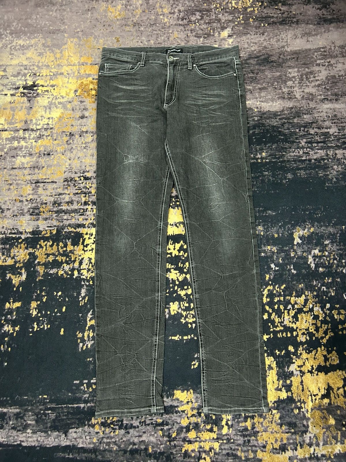 Tornado Mart Semntic Design Japan Whiskered jeans Size US 33 - 3 Thumbnail