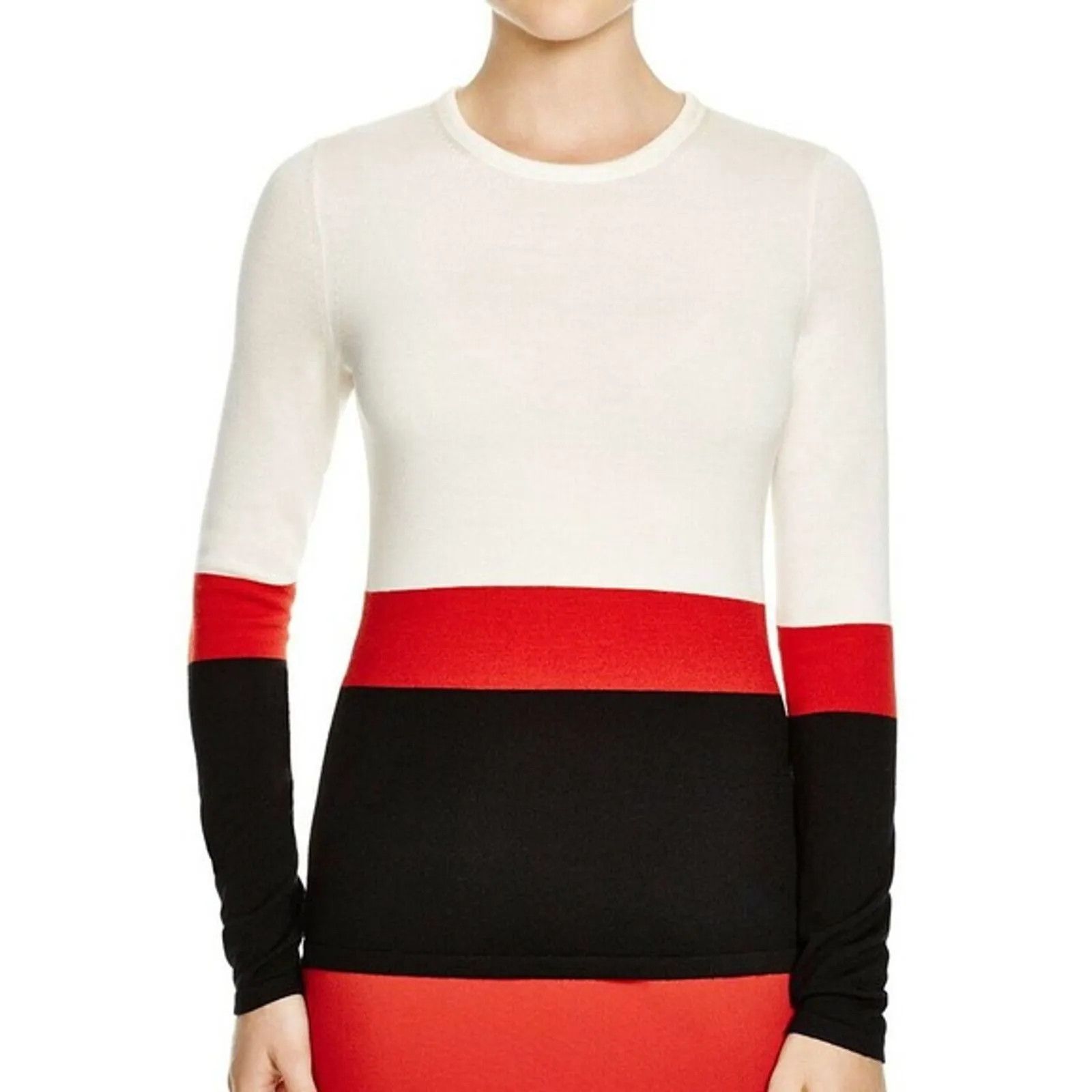 Hugo Boss Hugo Boss Faye Colorblock Virgin Wool Sweater Sweater Size M / US 6-8 / IT 42-44 - 1 Thumbnail