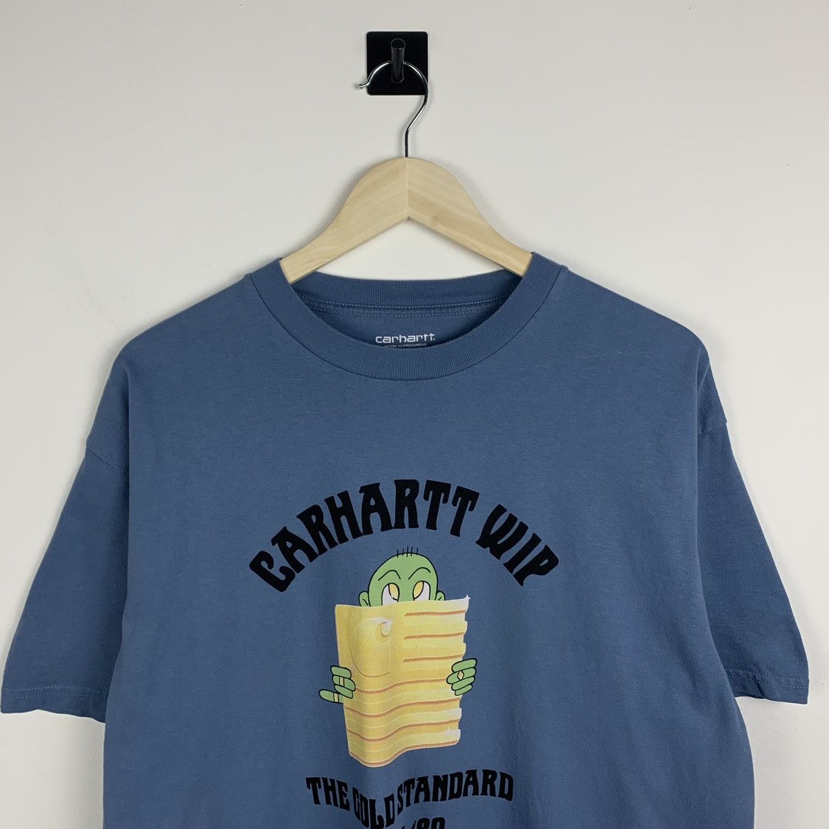 Carhartt Men’s Carhartt WIP Big Logo T-Shirt Size L Baby Blue y2k Size US L / EU 52-54 / 3 - 2 Thumbnail