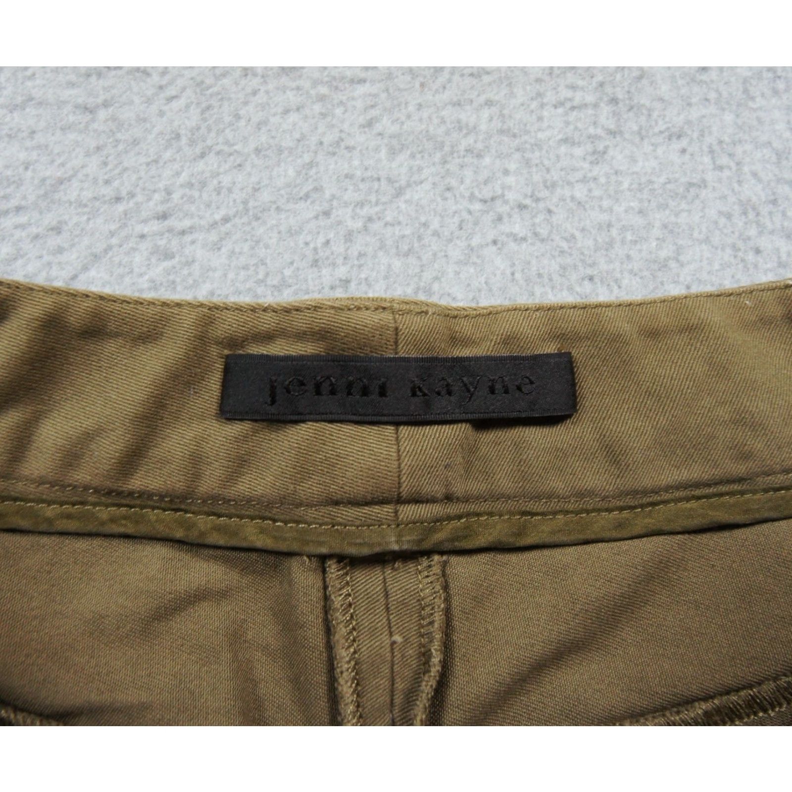 Vintage Jenny Kayne Shorts Womens 2 Green 3.5" Inseam Exposed Buttons Stretch Casual Chino Pockets 2-Button Rise Mid Vintage No Mens Womens Size 26" / US 2 / IT 38 - 4 Thumbnail