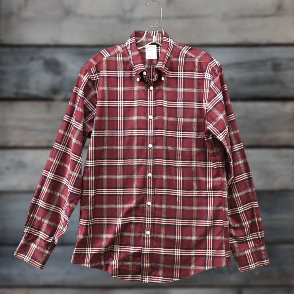 Brooks Brothers Brooks Brothers Polo Mens M Supima Cotton Red Plaid Classic Preppy Mens Size US M / EU 48-50 / 2 - 1 Thumbnail
