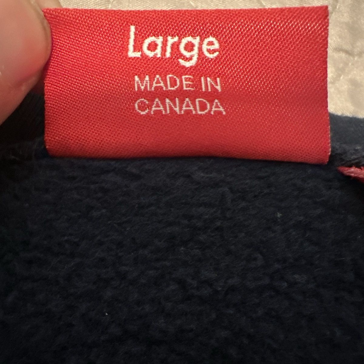 Supreme Supreme Underline Navy Crewneck Size US L / EU 52-54 / 3 - 4 Thumbnail