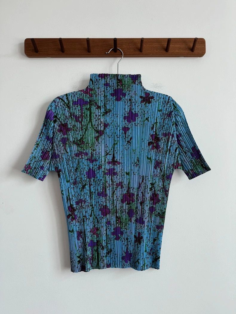 Issey Miyake Issey Miyake size:3 Blue pleated short-sleeved shirt Size S / US 4 / IT 40 - 3 Thumbnail