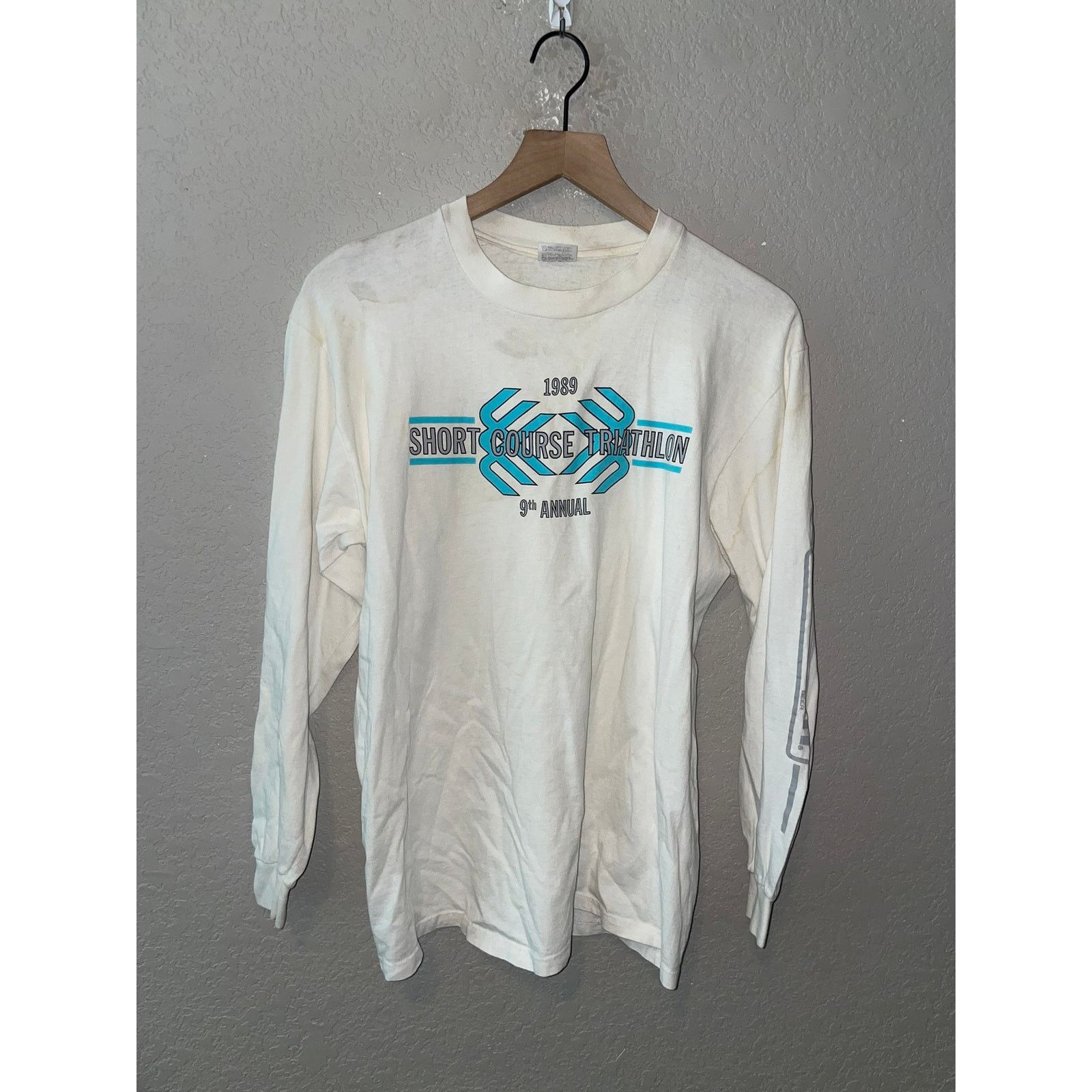Vintage Vintage Short Course Triathlon Long Sleeve Shirt Tee VTG M Size US M / EU 48-50 / 2 - 1 Thumbnail