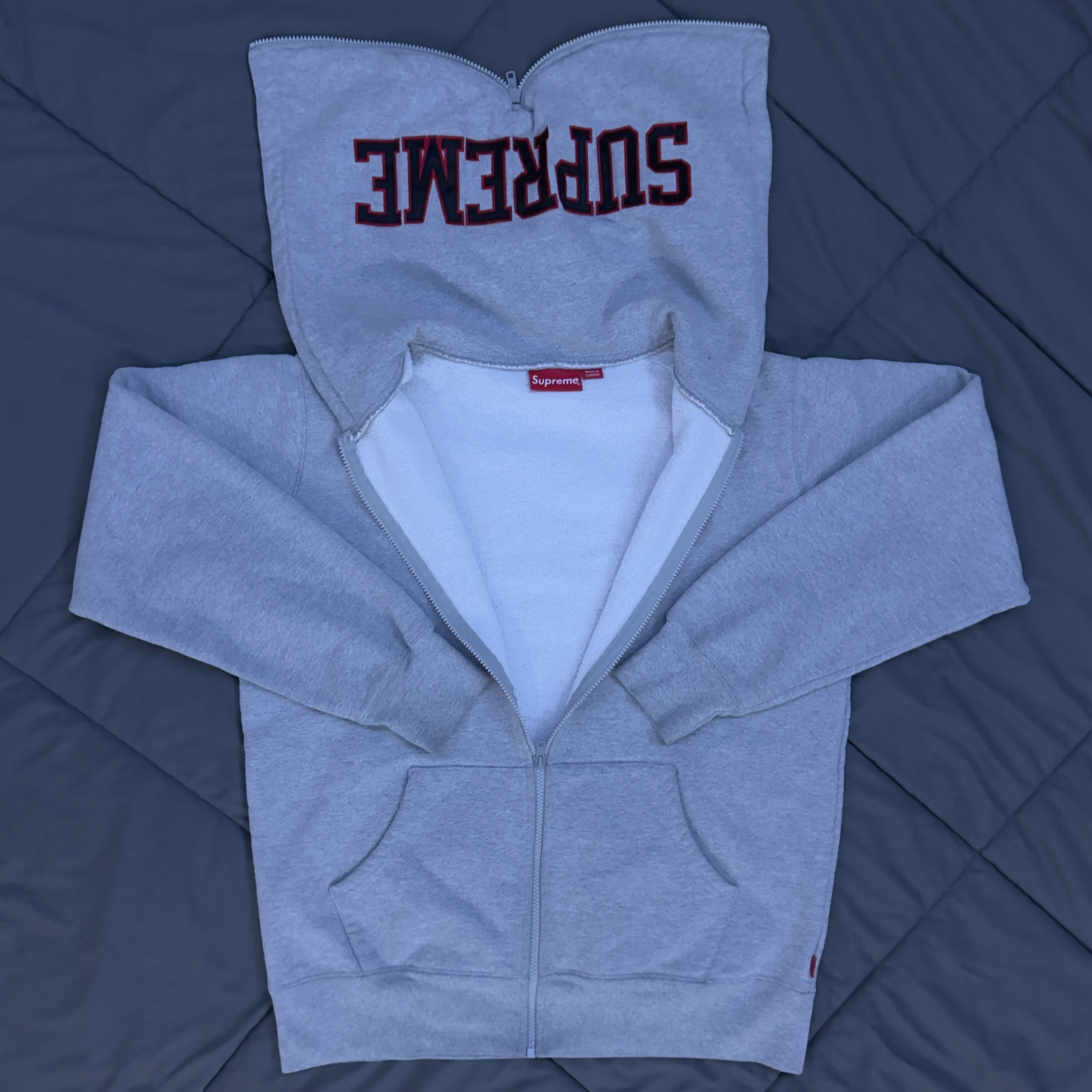 Supreme Supreme Split Hood Zip-Up Grey size Large Size US L / EU 52-54 / 3 - 2 Thumbnail