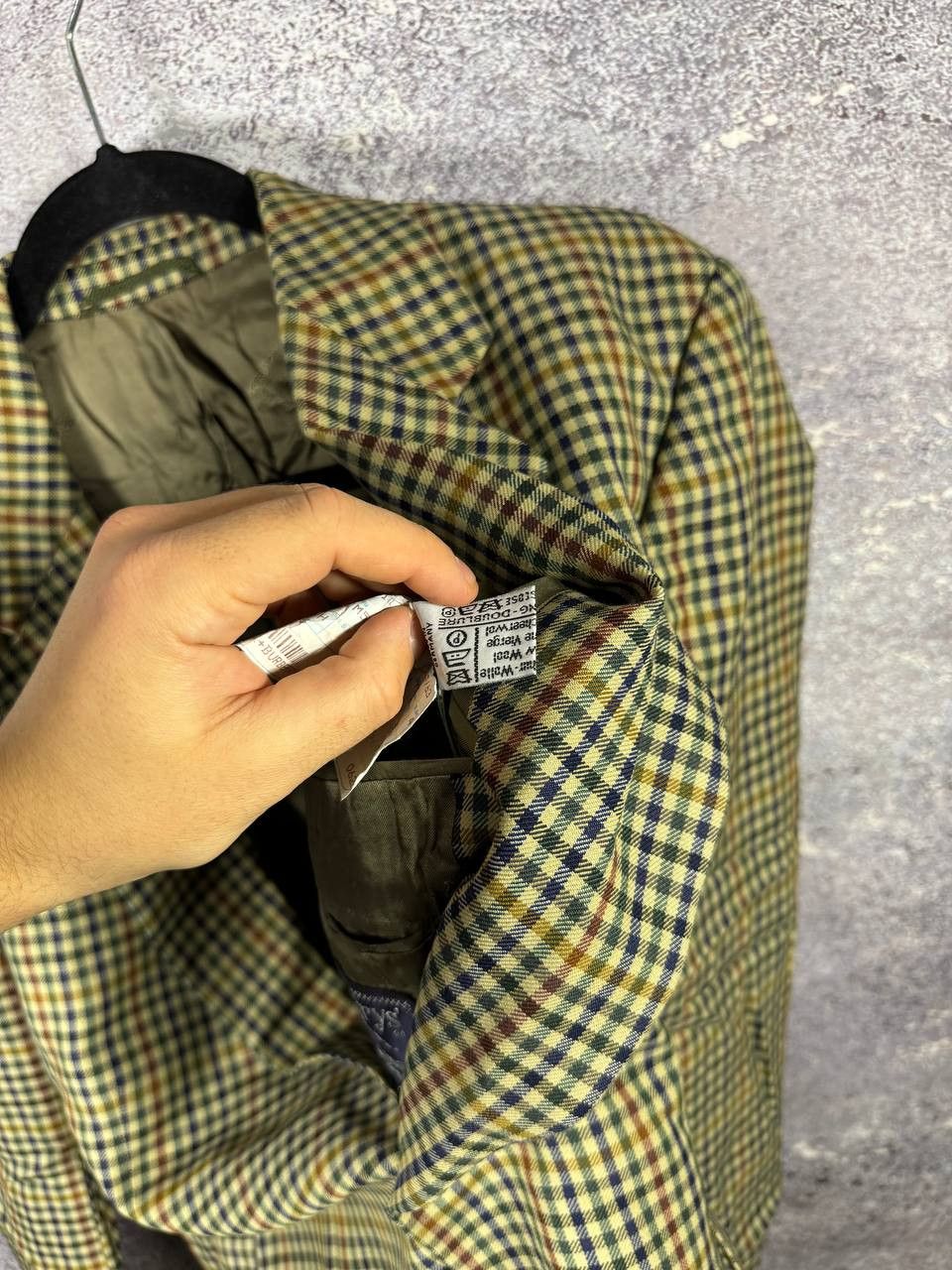 Burberry × Vintage Burberry's Vintage Plaid Check Blazer Oldmoney Men's Large Size 44R - 15 Thumbnail