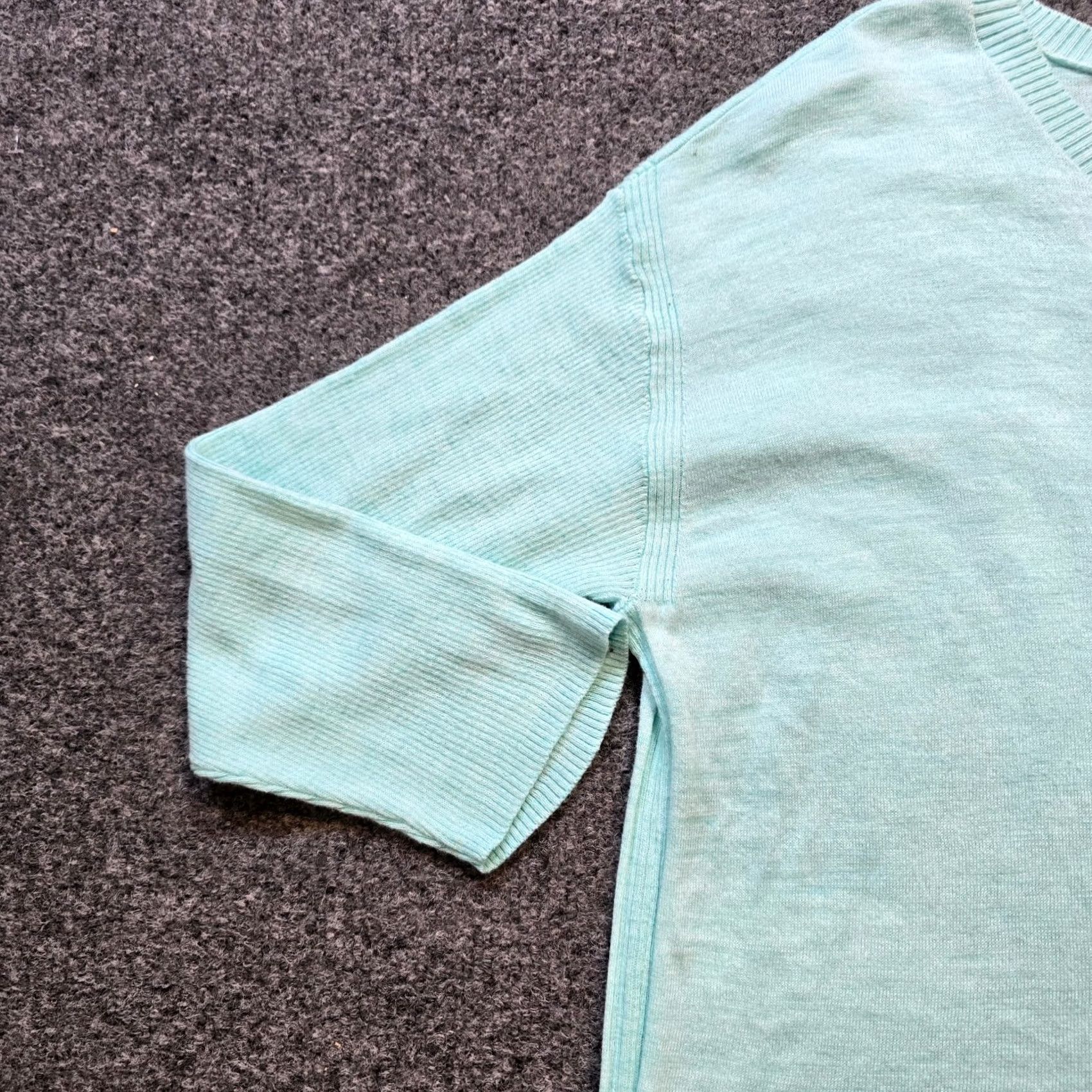 Talbots Talbots Sweater Top Women Medium Green Knit Stretch V Neck 3/4 Sleeve Casual Size M / US 6-8 / IT 42-44 - 4 Thumbnail