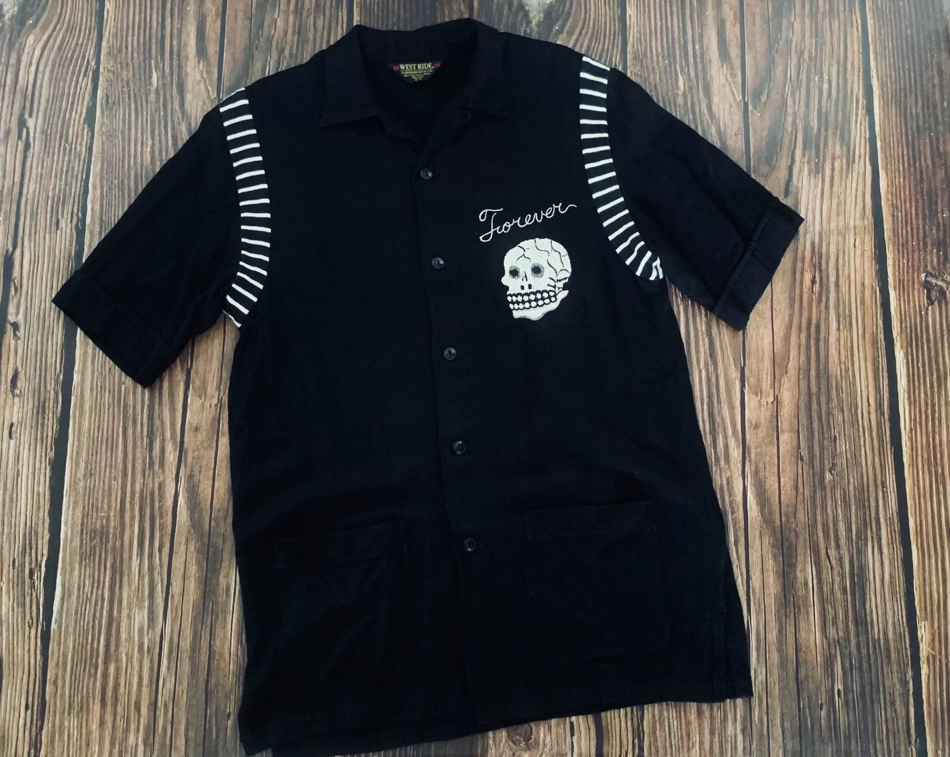 WEST RIDE Westride Embroidered Bowling Shirt Size US M / EU 48-50 / 2 - 1 Thumbnail