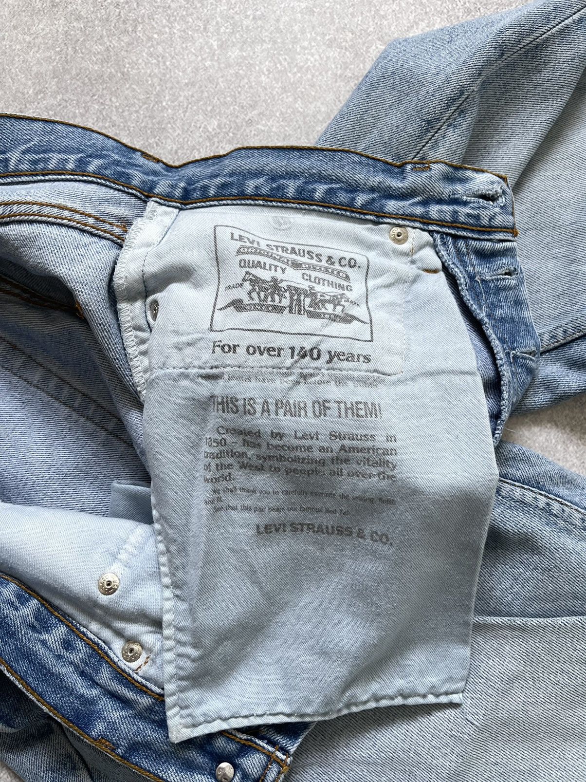 Levi's Vintage Levis 507 Classic Straight Light Blue Washed Jeans Size US 30 / EU 46 - 9 Thumbnail