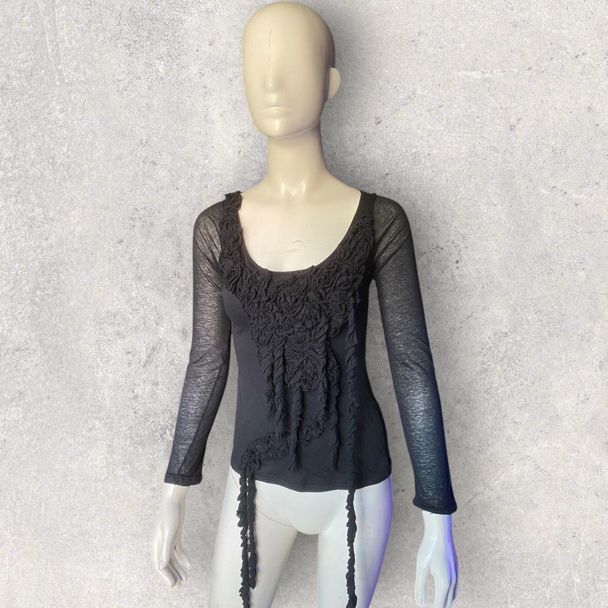 Alexander McQueen 2005 Lee Mcqueen Era Fringe L/S Size XS / US 0-2 / IT 36-38 - 1 Thumbnail