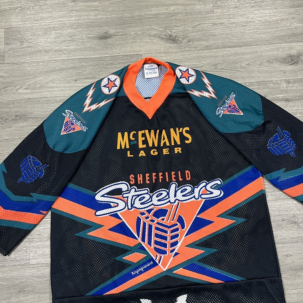 NHL 90s Sheffield Steelers Hockey Jersey Tommy #11 Topspeed Rare Size US XL / EU 56 / 4 - 8 Thumbnail