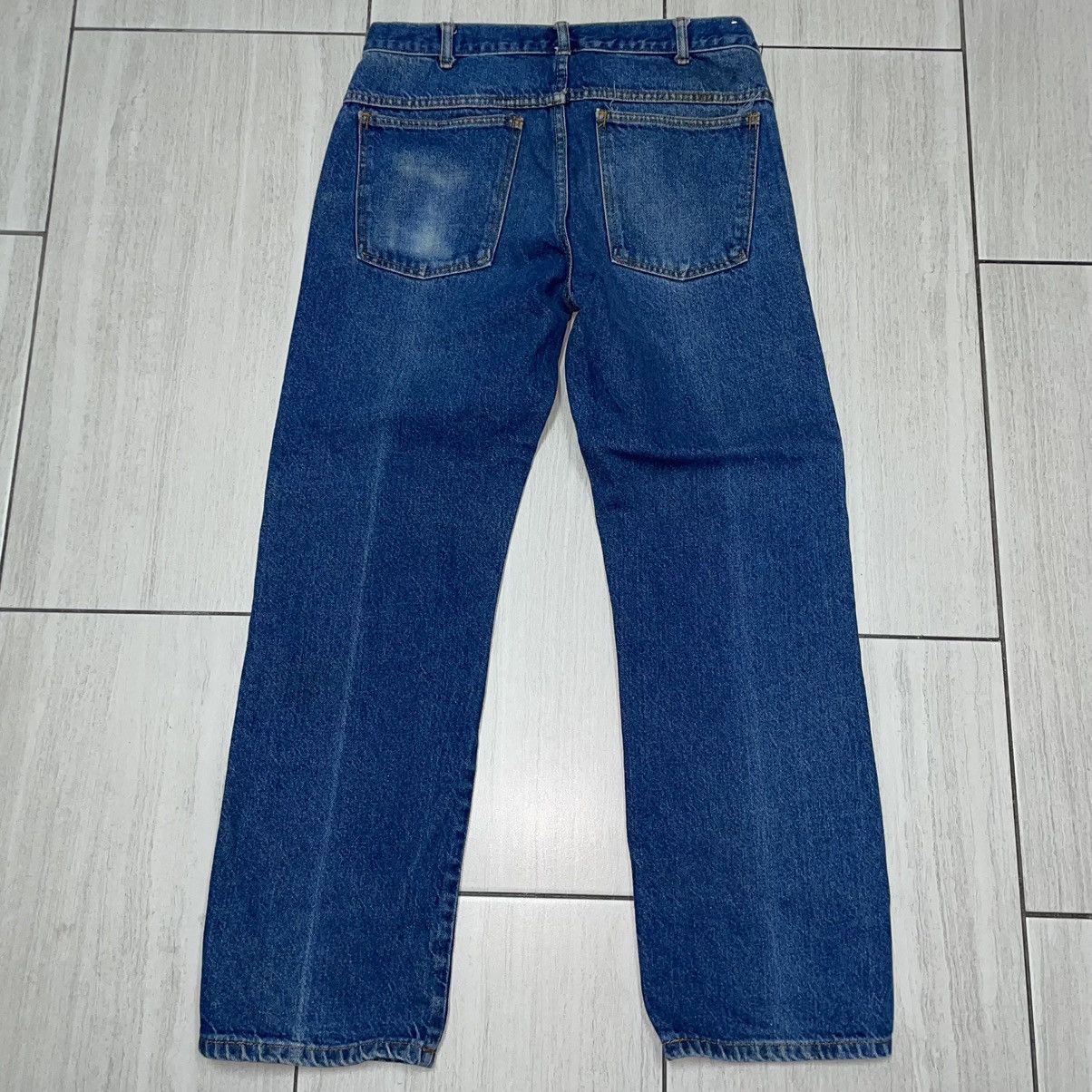 Vintage Vintage Mud Wash Denim Work Jeans Size US 32 / EU 48 - 2 Thumbnail