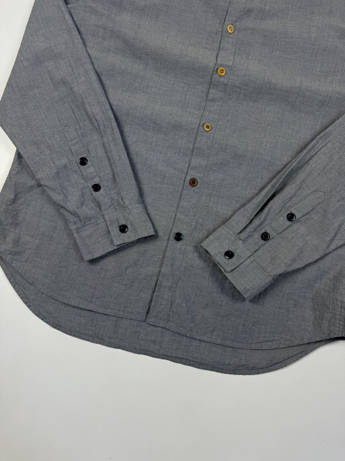 Folk FOLK Grey Cotton Button Down Long Sleeve Shirt Size US L / EU 52-54 / 3 - 4 Thumbnail