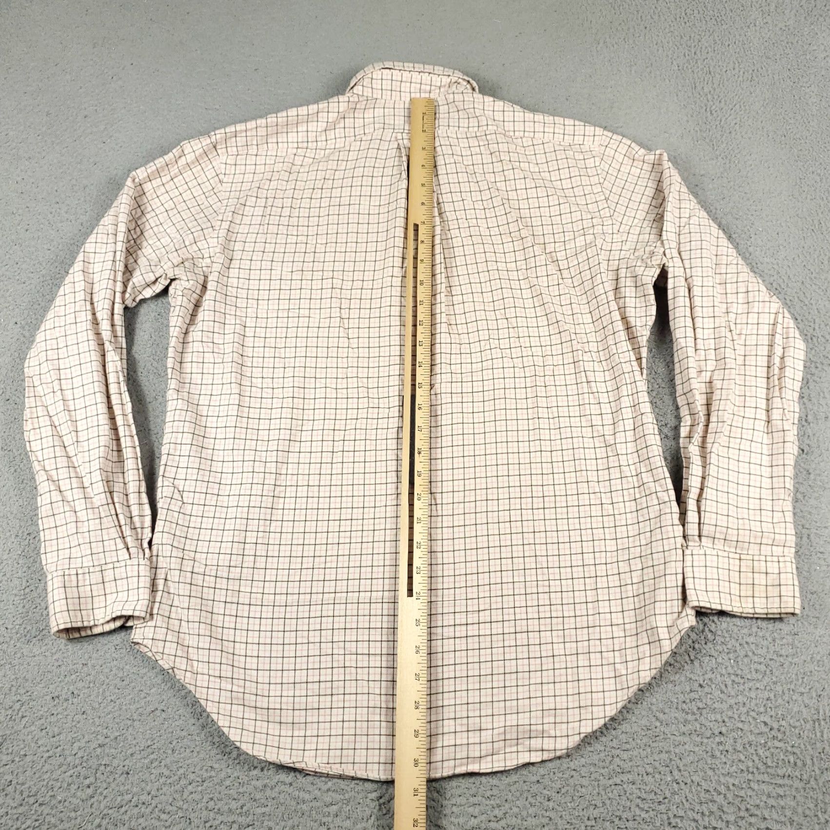 Ralph Lauren Ralph Lauren Button-Up Shirt Mens Medium Beige Check Long Sleeve Classic Preppy Size US M / EU 48-50 / 2 - 6 Thumbnail