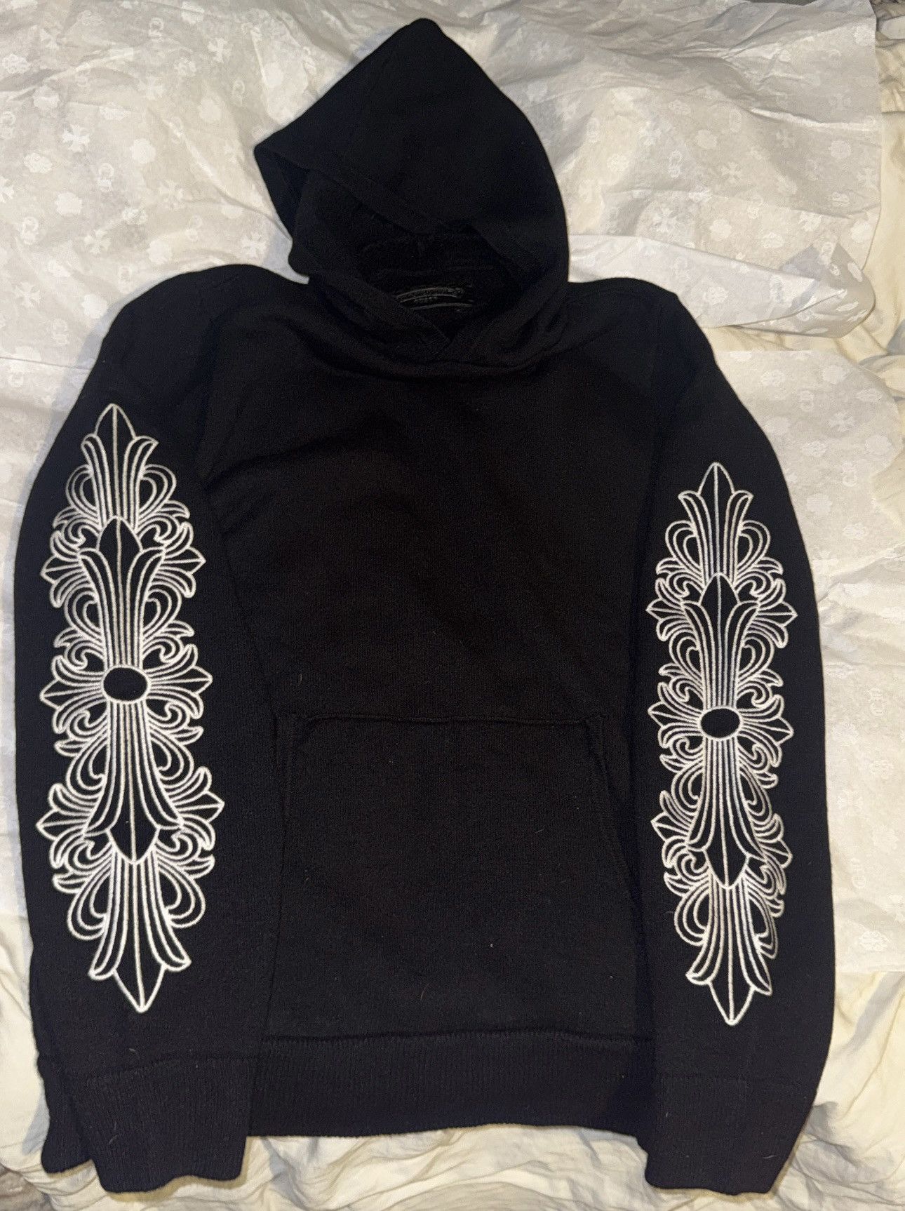 Chrome Hearts Chrome Hearts Black Cashmere Life Sentence Embroidery Hoodie Size US M / EU 48-50 / 2 - 1 Thumbnail