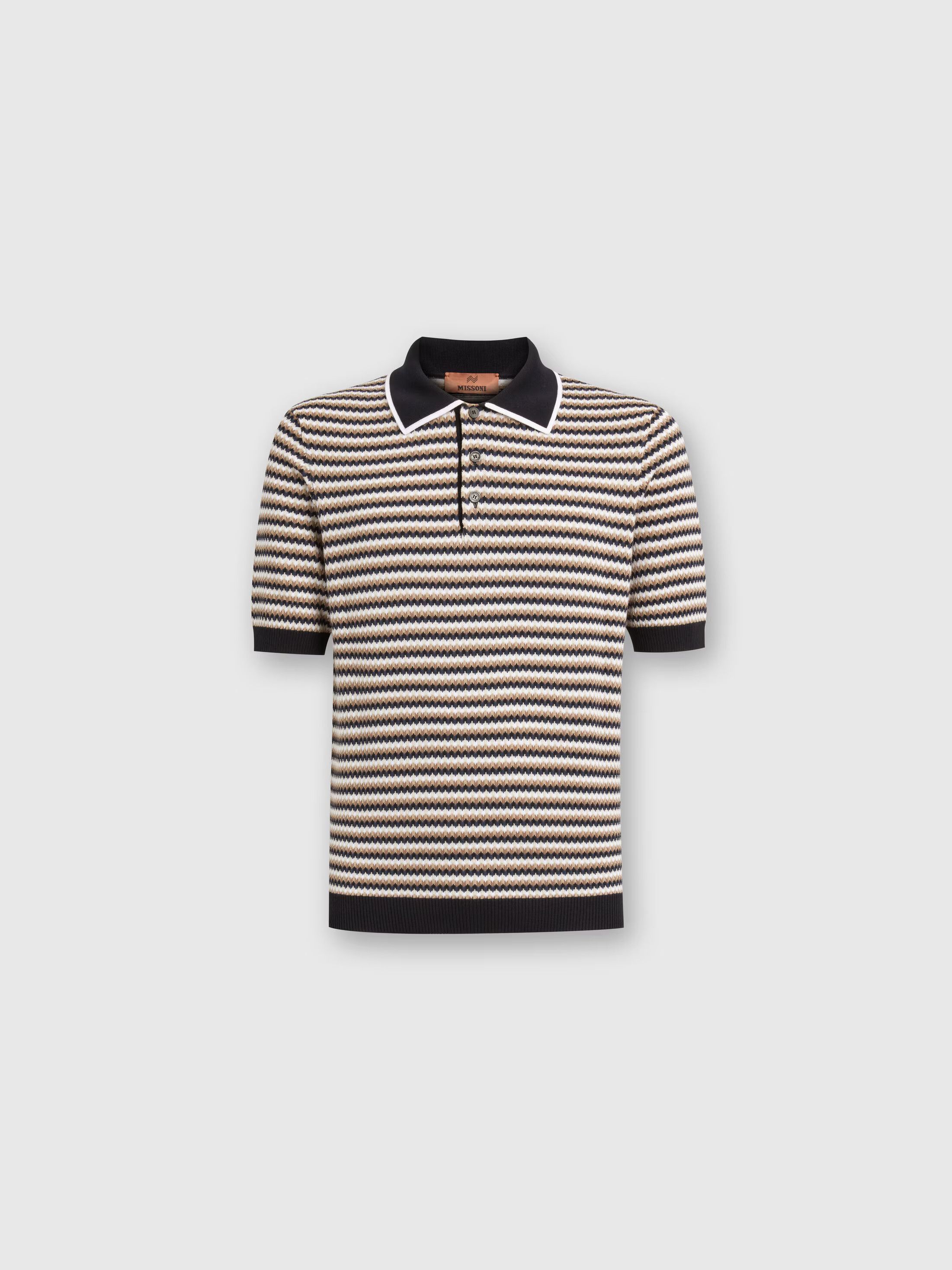 Missoni o1mle0925 Zig Zag Polo Shirt in Multicolor Size US L / EU 52-54 / 3 - 1 Thumbnail