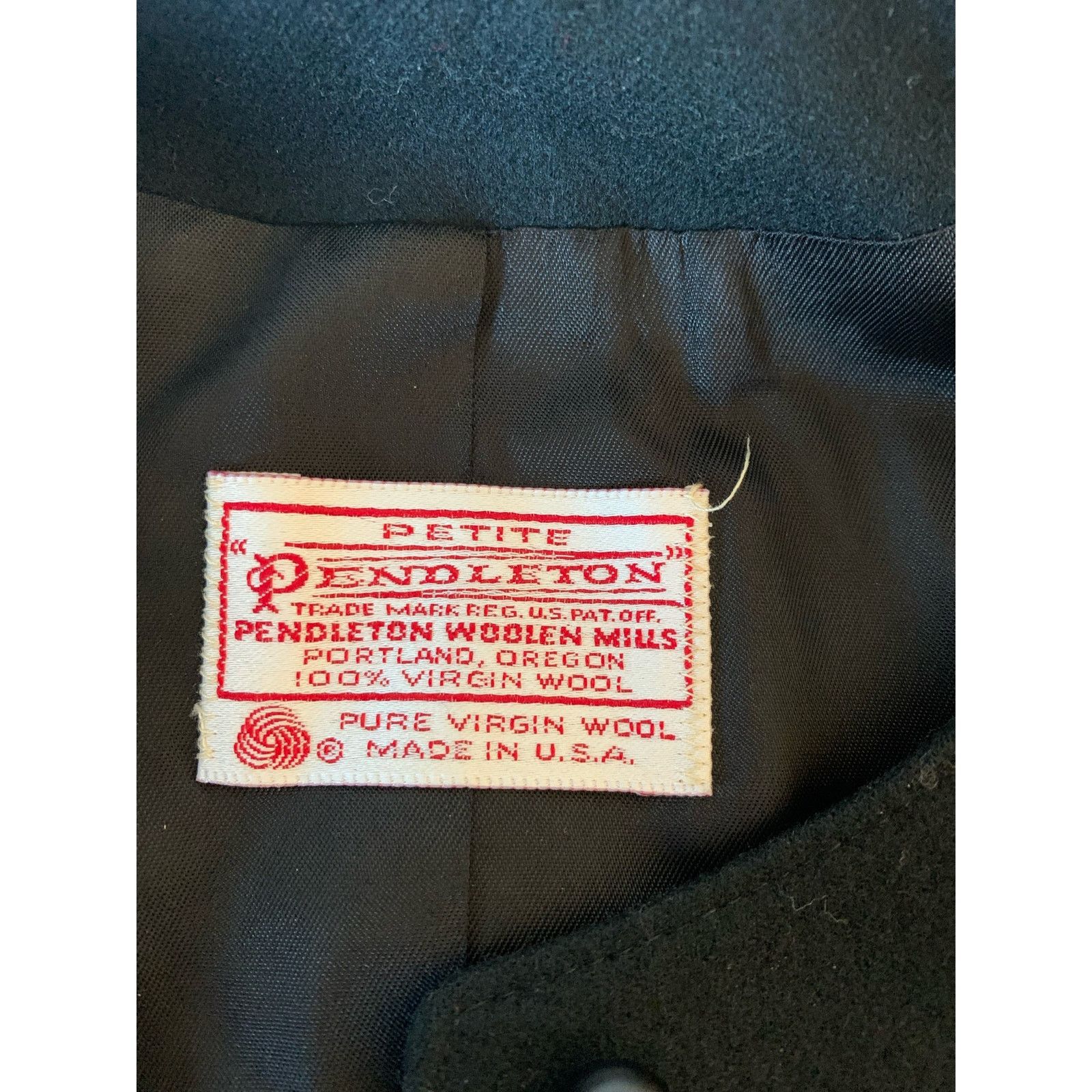 Pendleton Pendleton Petites blazer, wool black collarless Size M / US 6-8 / IT 42-44 - 2 Thumbnail