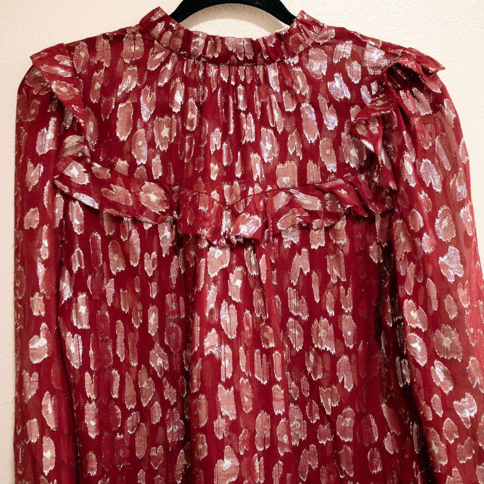 Veronica Beard Veronica Beard Brooks Top Magenta Metallic Size S / US 4 / IT 40 - 5 Thumbnail